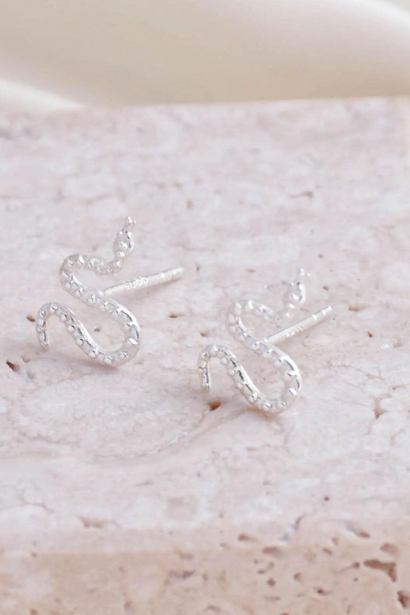 Silver Sterling Silver Slithering Snakes Studs, Image 3 of 3