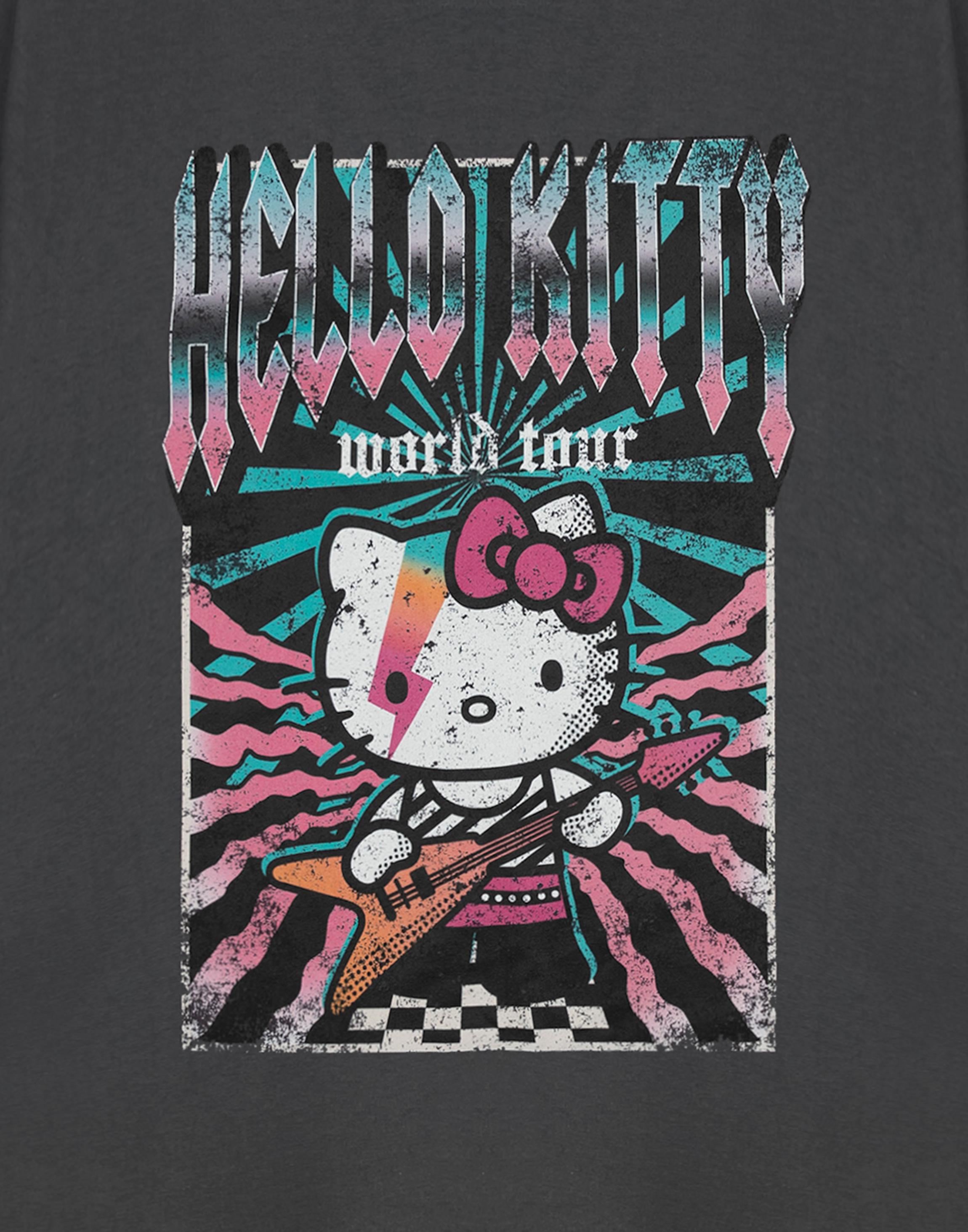 Charcoal Hello Kitty World Tour Small T-Shirt, Image 6 of 6