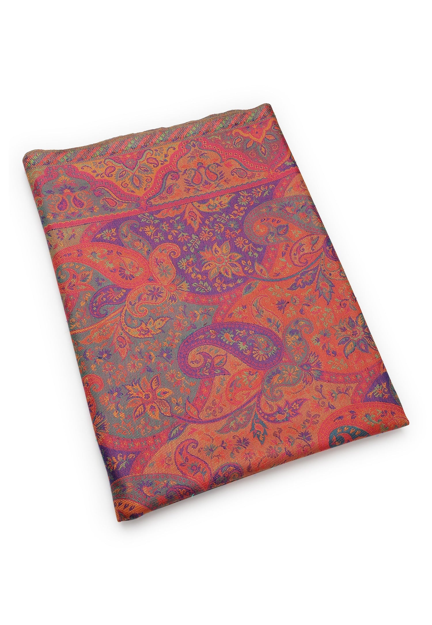 Multi Kashmiri Jamawar Scarf, Image 2 of 2