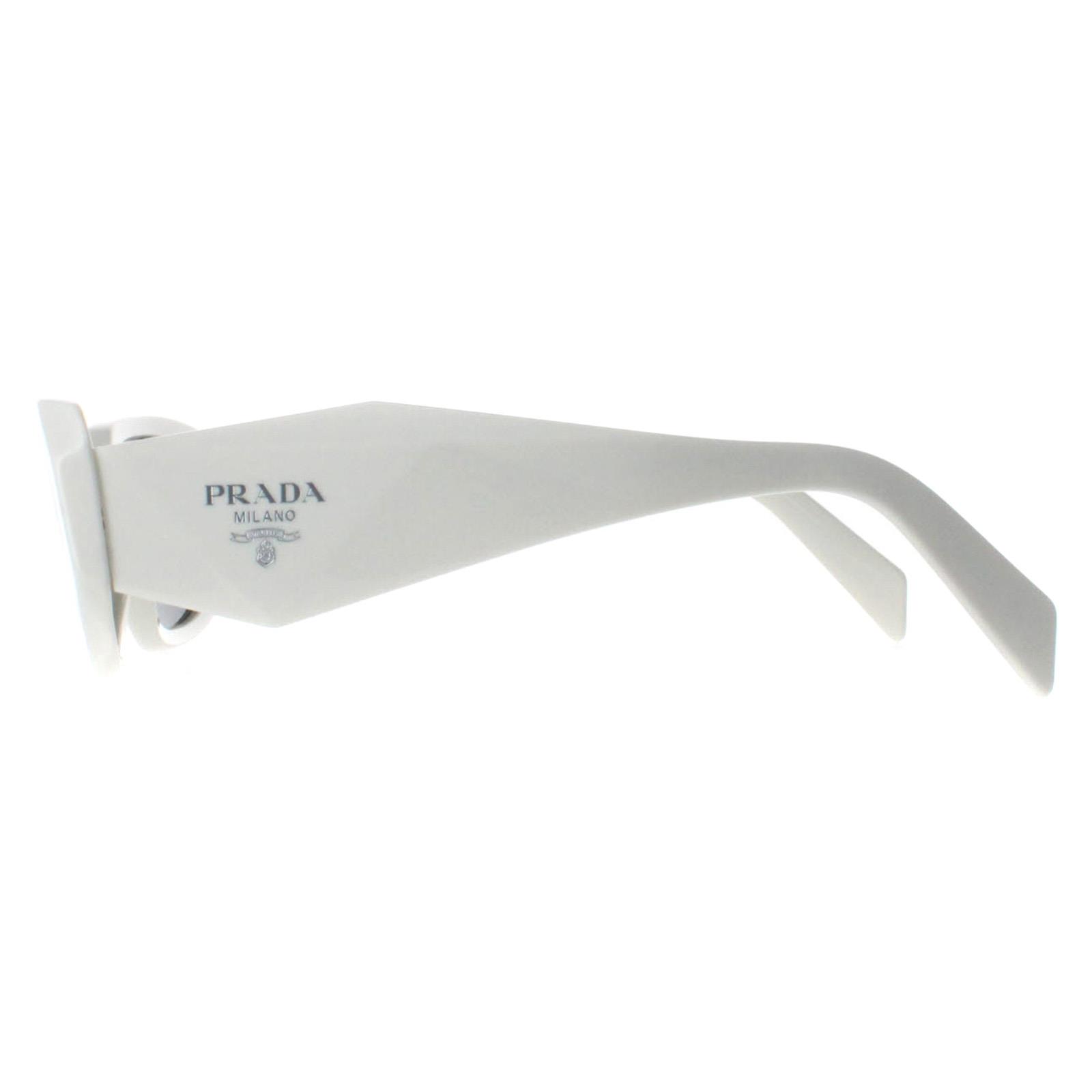 White Prada White Rectangle Talc Dark Grey PR17WS, Image 3 of 4
