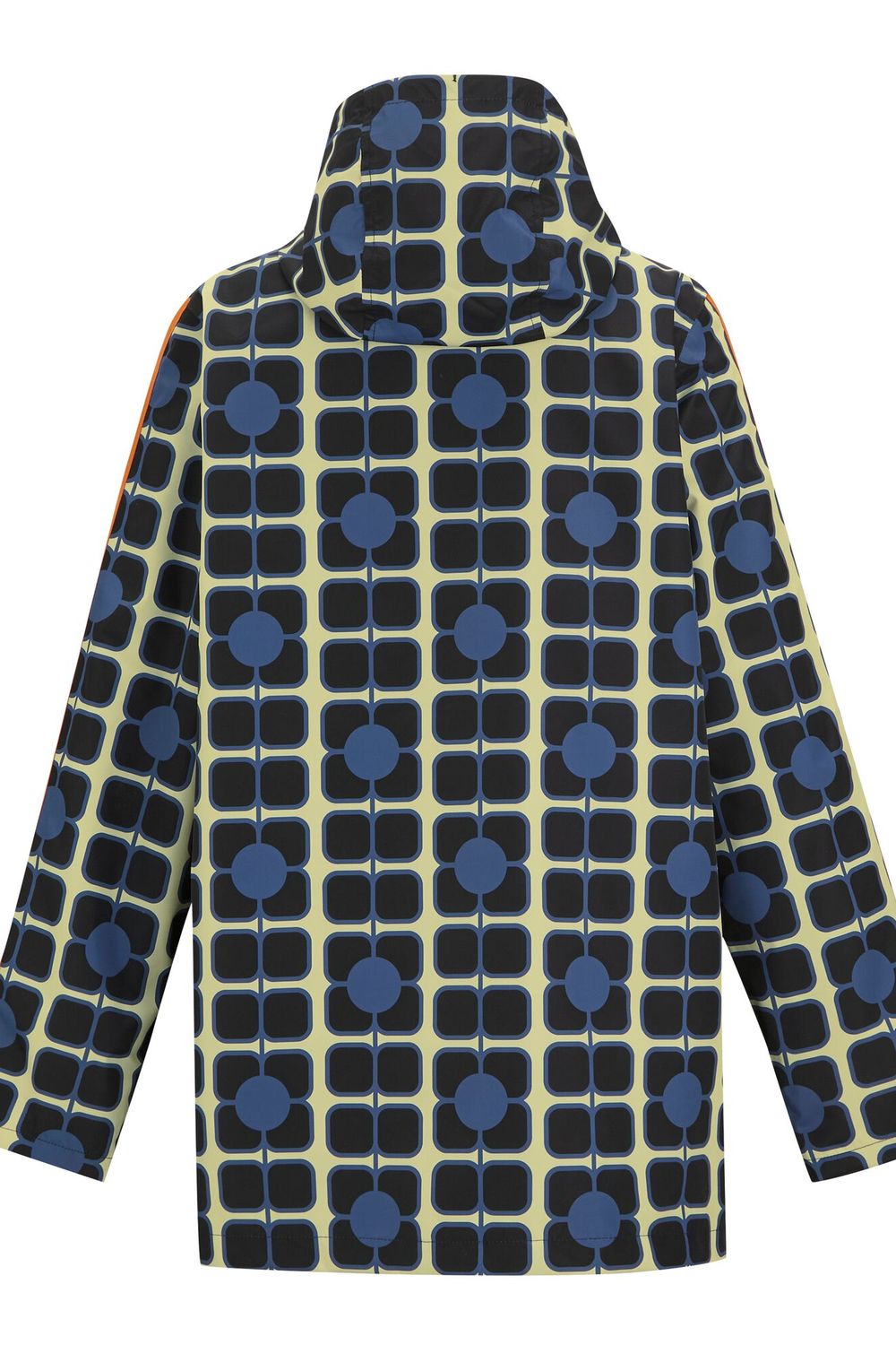 Navy Orla Kiely Mid Length Waterproof Jacket, Image 2 of 4