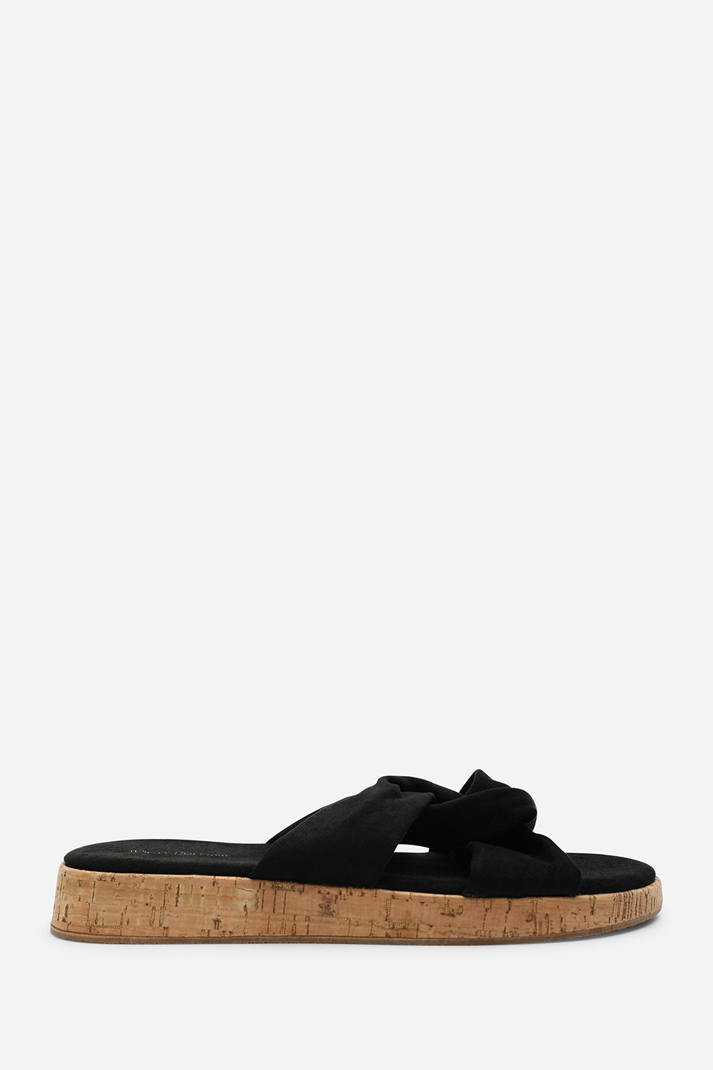 Black Bowite Knotted Open Toe Low Wedge Sandal, Image 2 of 6