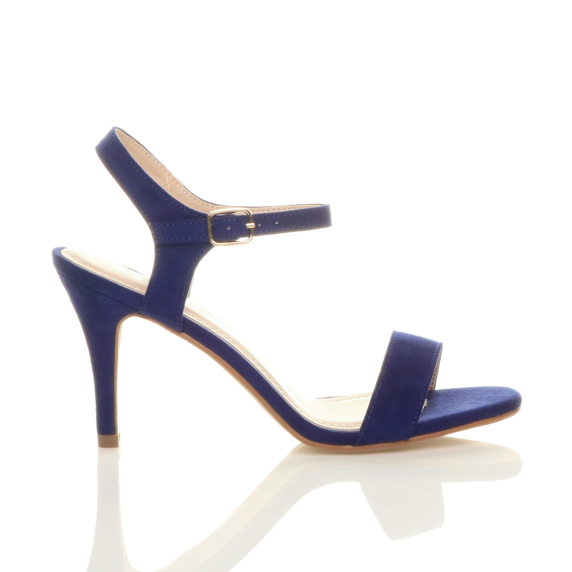 Royal Blue Barely There Strappy High Heeled Sandals, Image 2 of 6