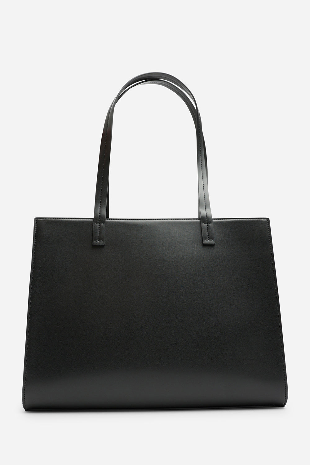Black Bailee Double Handle Tote Bag with Central Fastening, Image 1 of 6