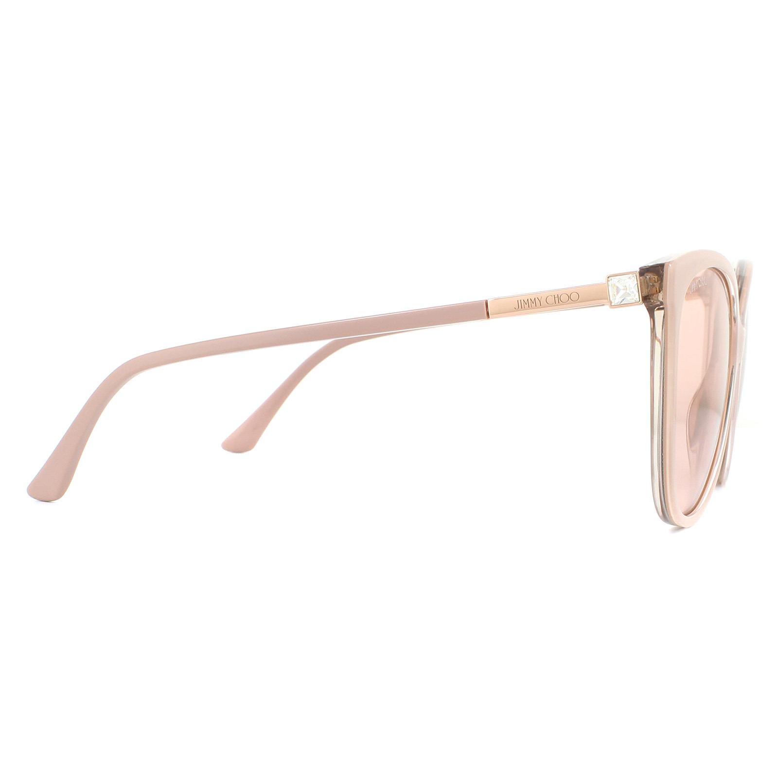 Pink Cat Eye Nude Glitter Gold Mirror Sunglasses, Image 4 of 4