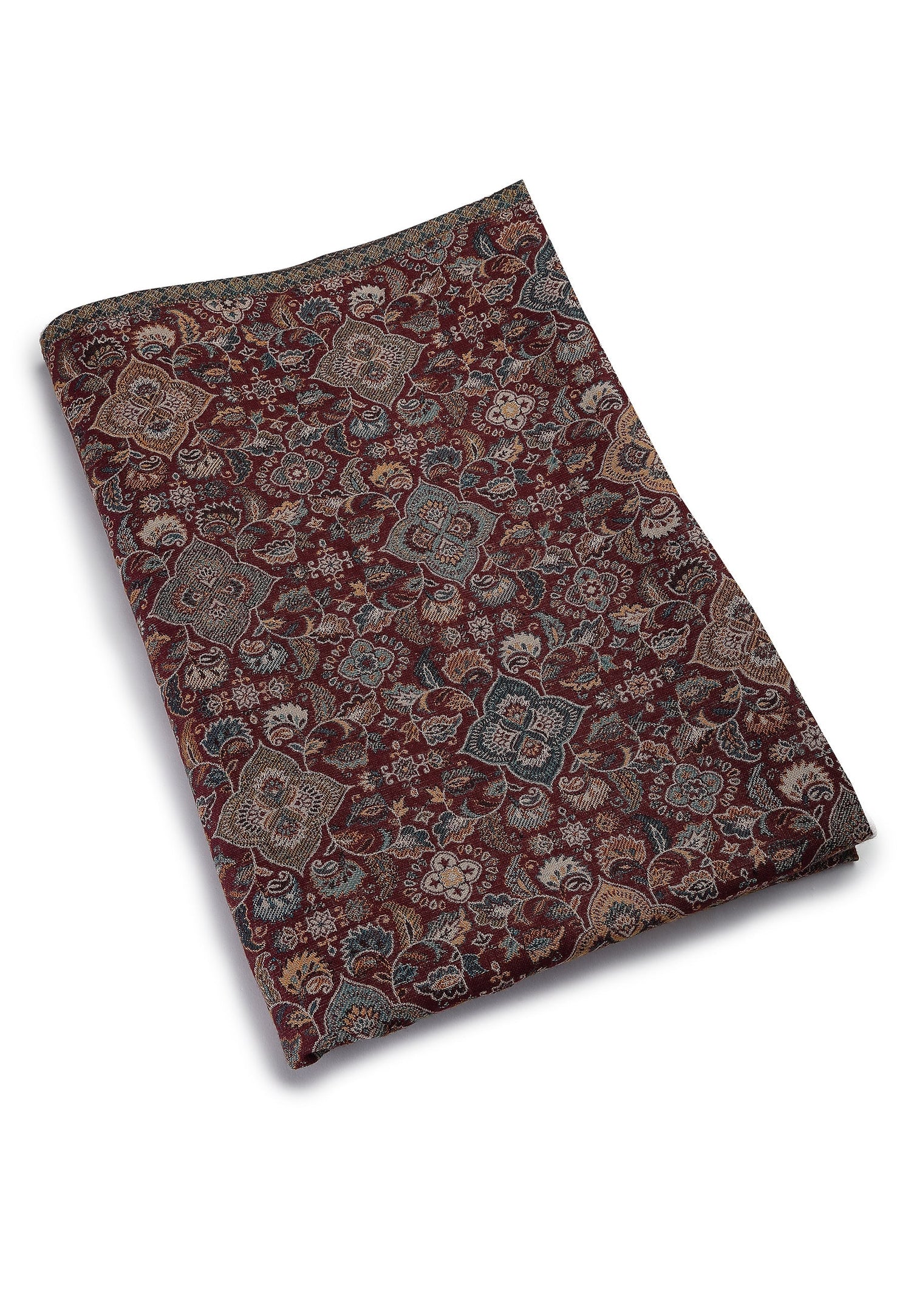 Multi Kashmiri Jamawar Scarf, Image 2 of 4