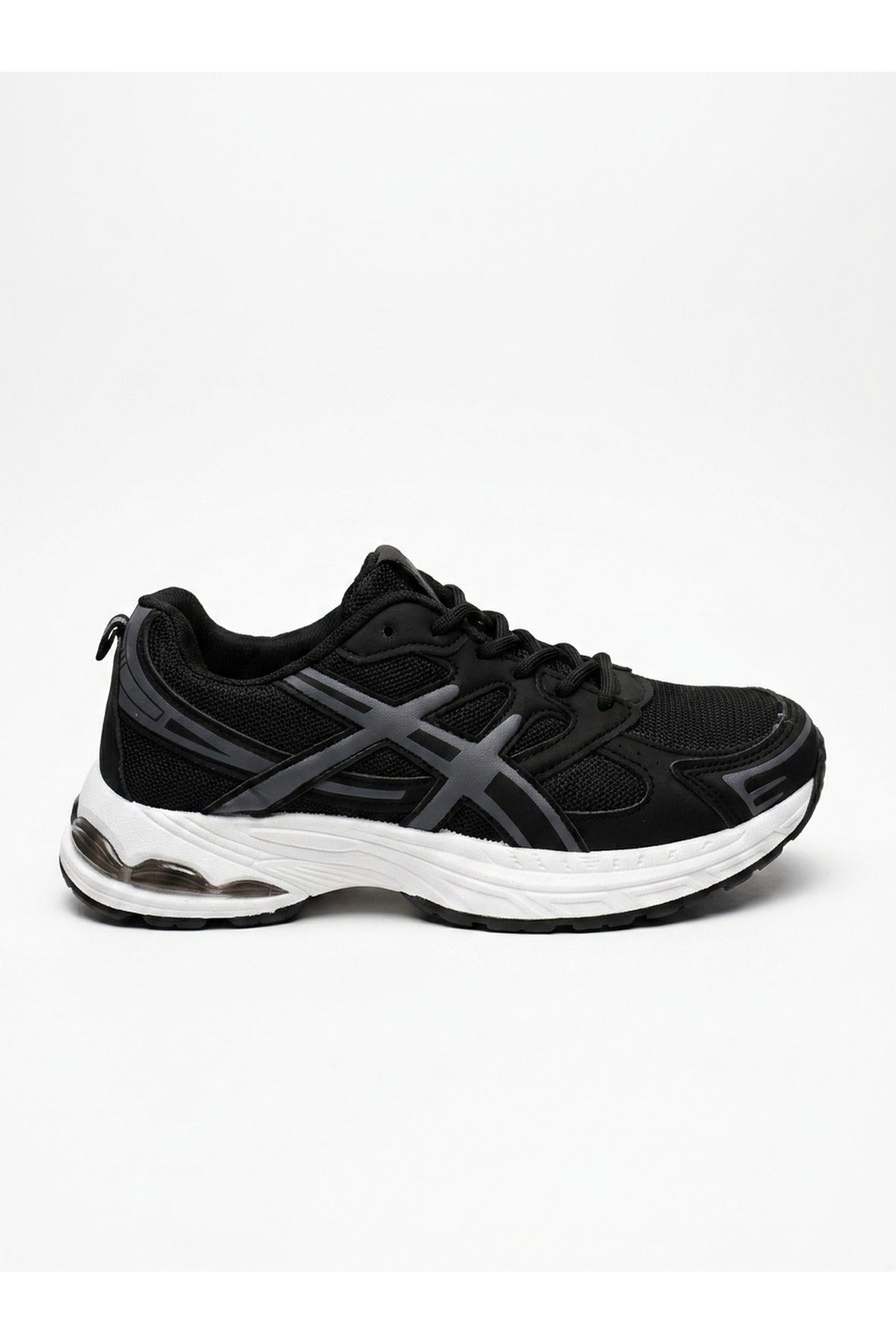 Black iKrush Black Constance Mixed Media Panelled Trainers, Image 1 of 5