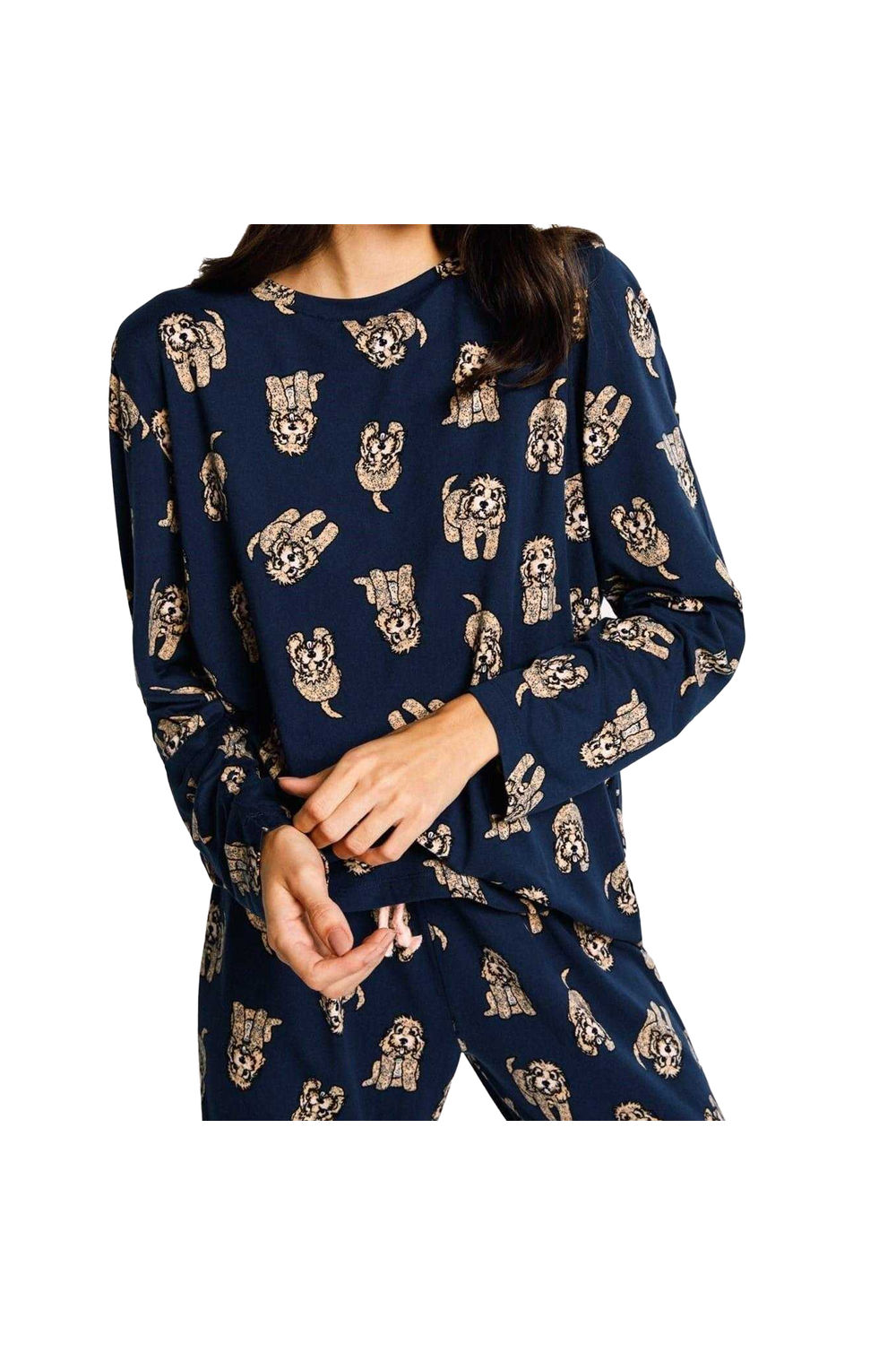 Navy Puppy Pyjama Set, Image 3 of 5