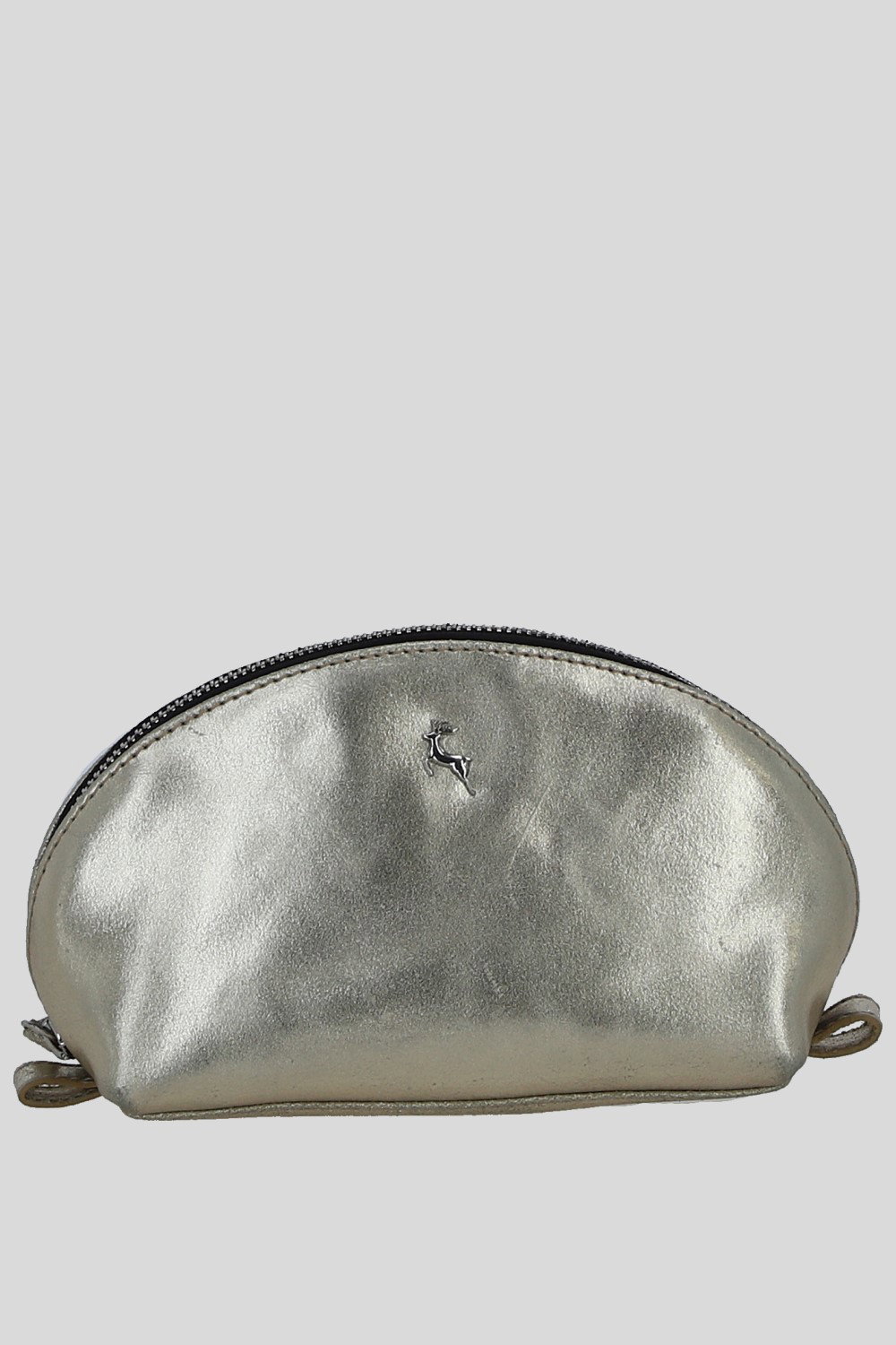 Gold 'Philippa' Real Leather Makeup Bag, Image 1 of 4
