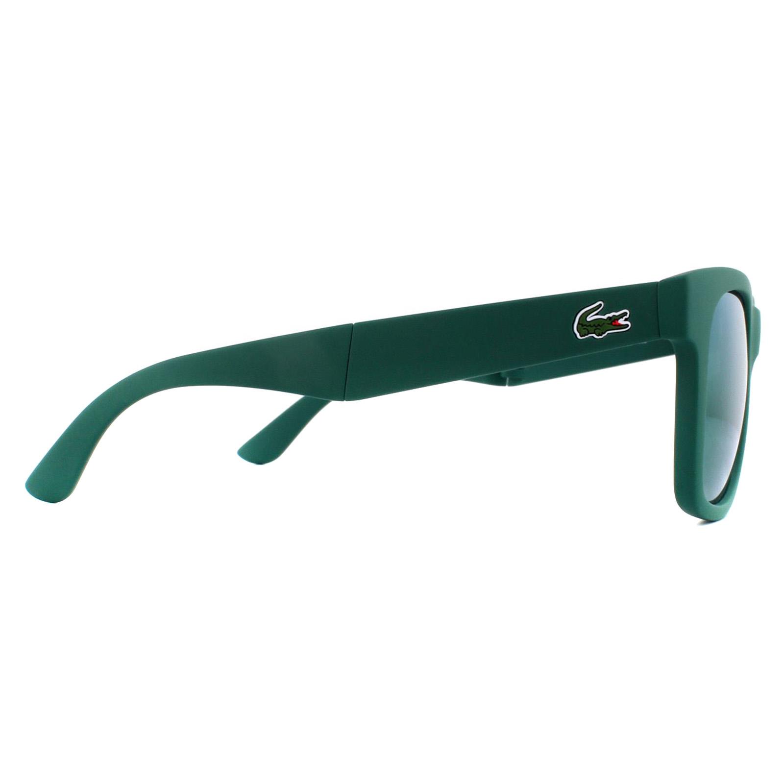Green Rectangle Unisex Folding Matt Green Green Sunglasses, Image 3 of 4