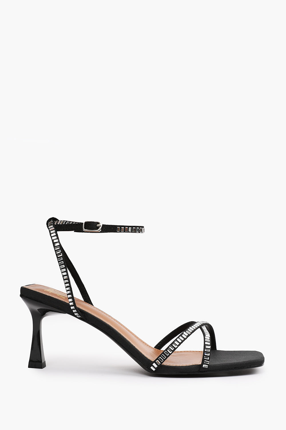 Black 'Kenia' Square Toe Low Block Heel, Image 2 of 4