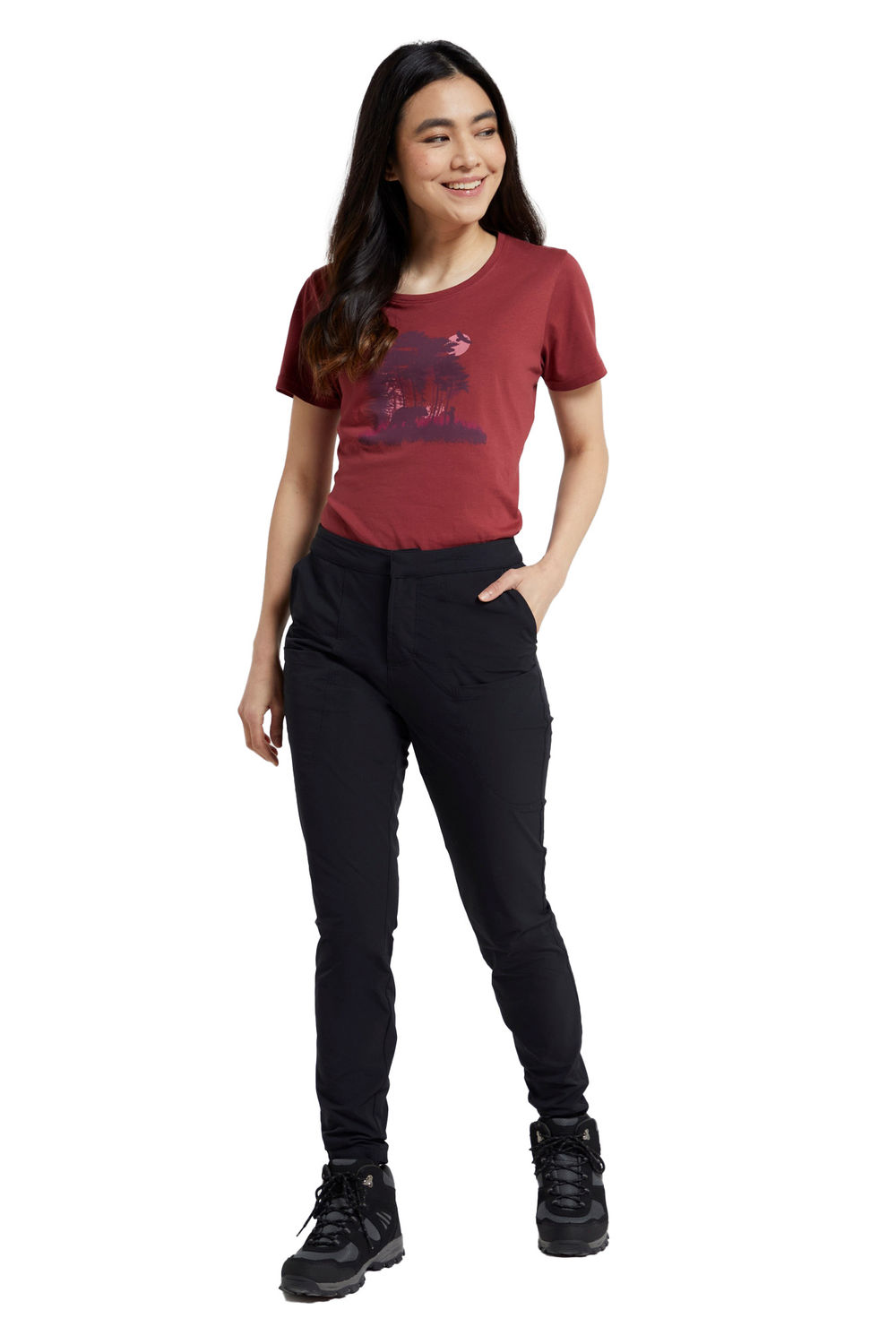Black Regular Kesugi Stretch Slim Trousers, Image 5 of 5