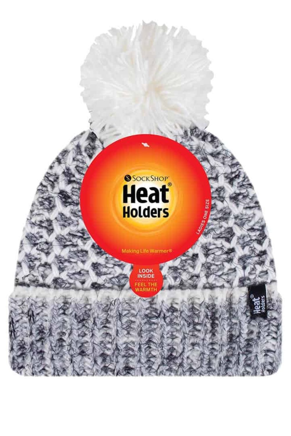 Black Thermal Bobble Hat, Image 2 of 5