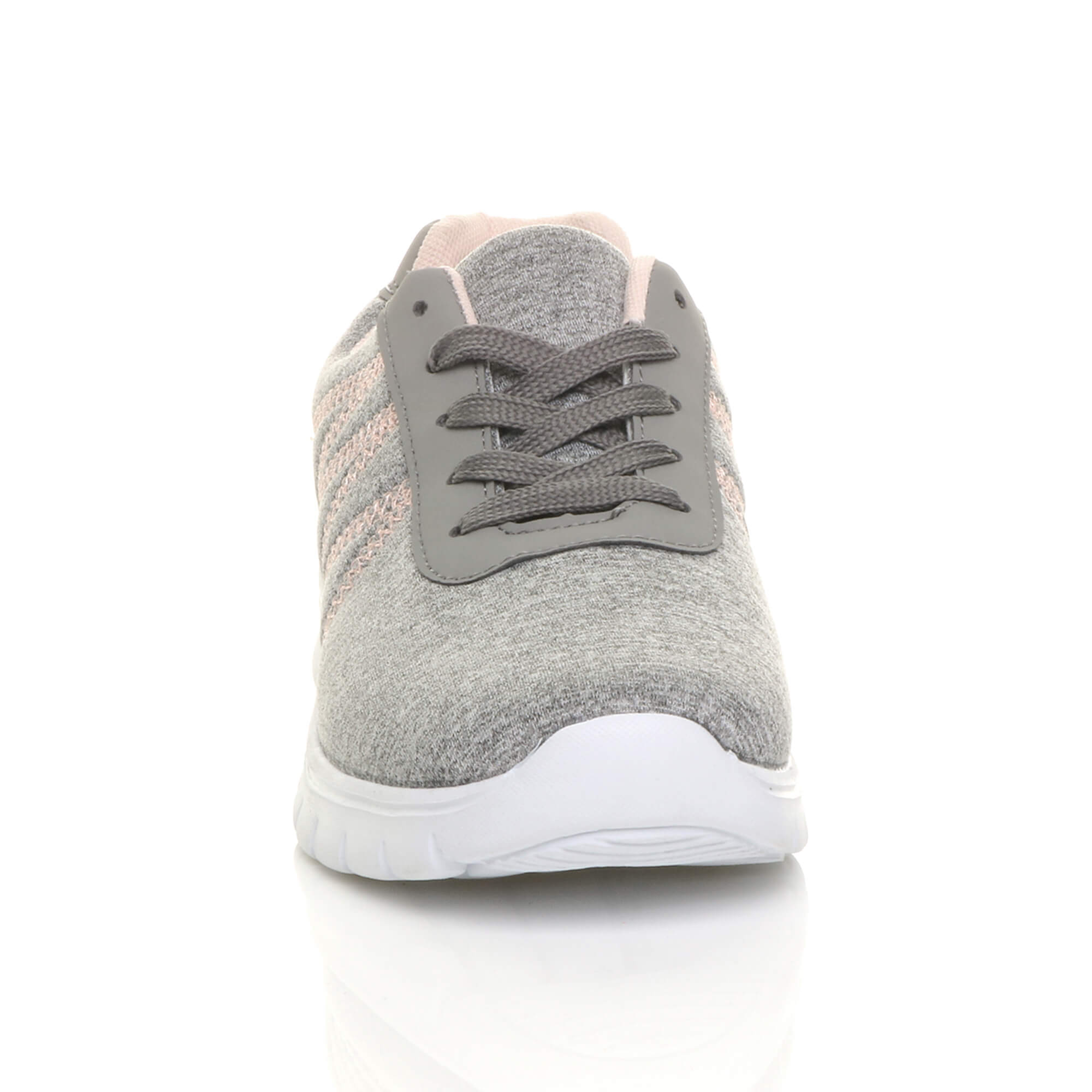 Grey AJVANI Grey Lace Up Memory Foam Trainers, Image 6 of 6