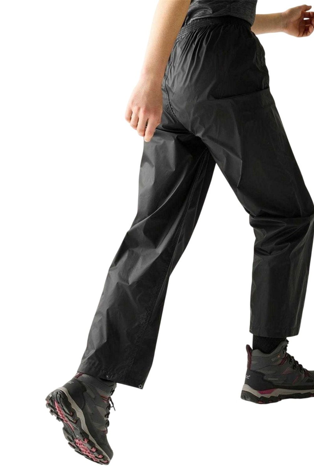 Black Waterproof Straight Leg Over Trousers, Image 2 of 4