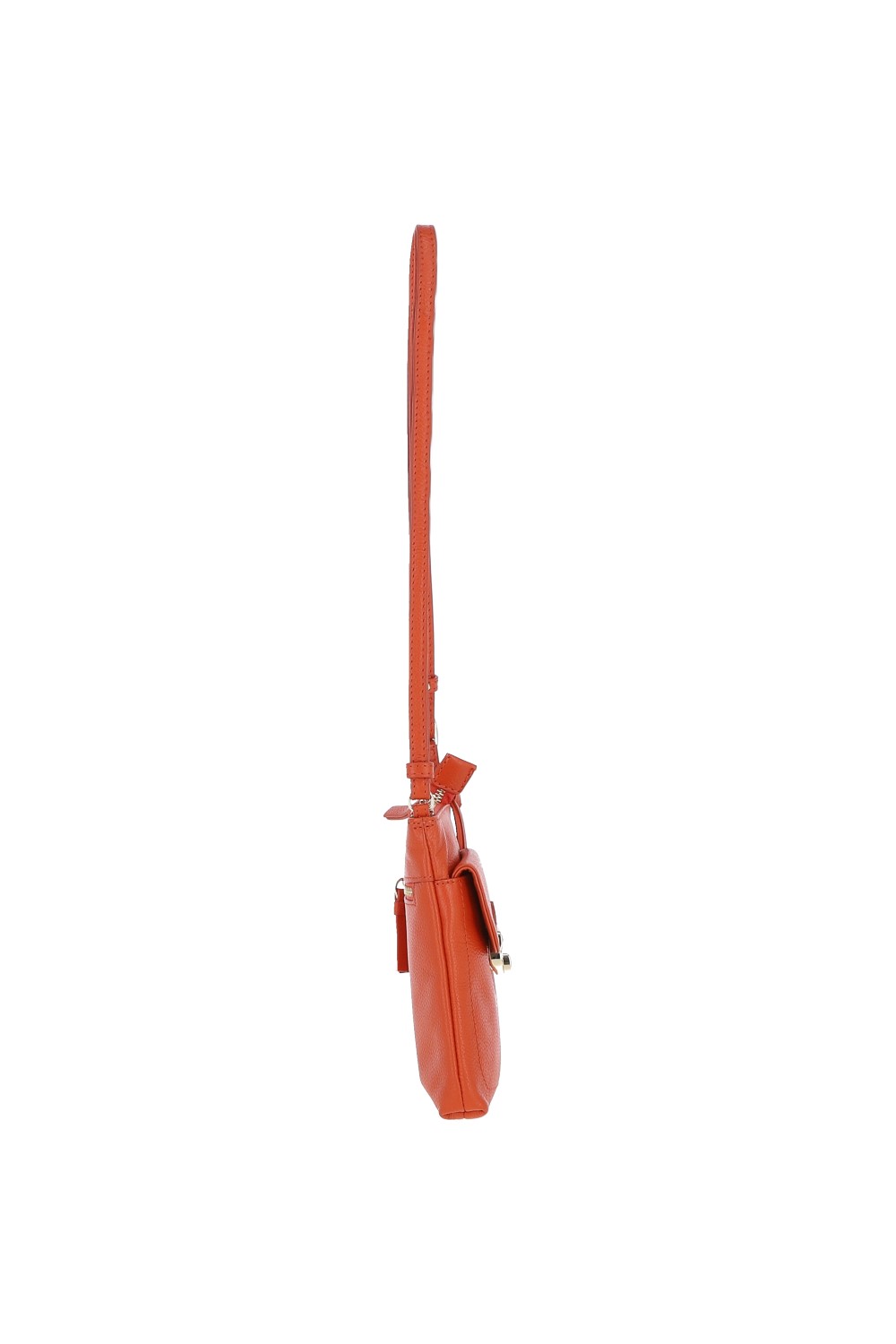 Orange Real Leather Crossbody Bag, Image 3 of 4