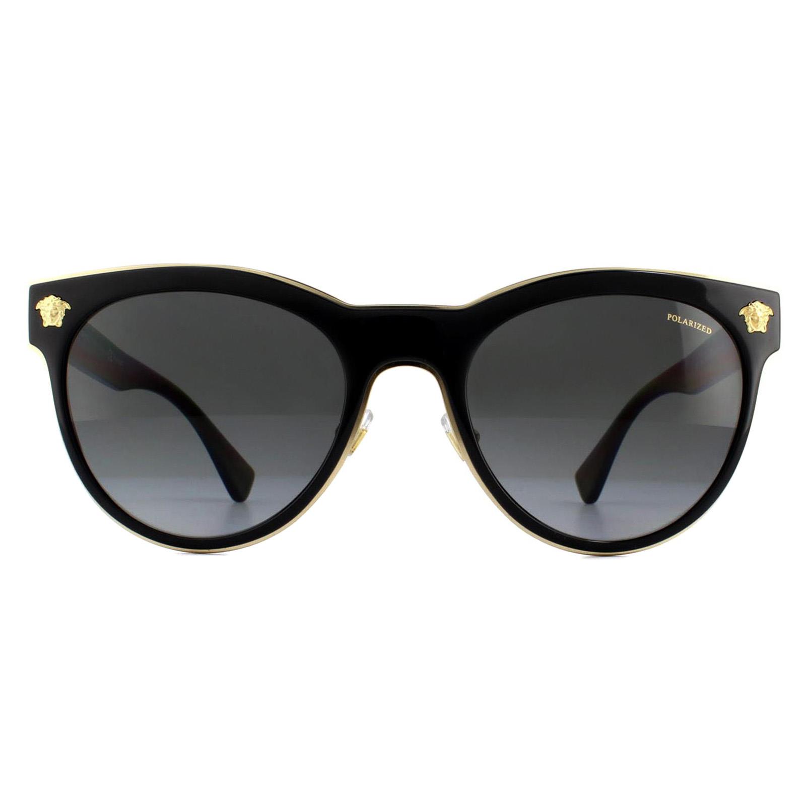 Black Versace Black Cat Eye Black Grey Sunglasses, Image 1 of 4