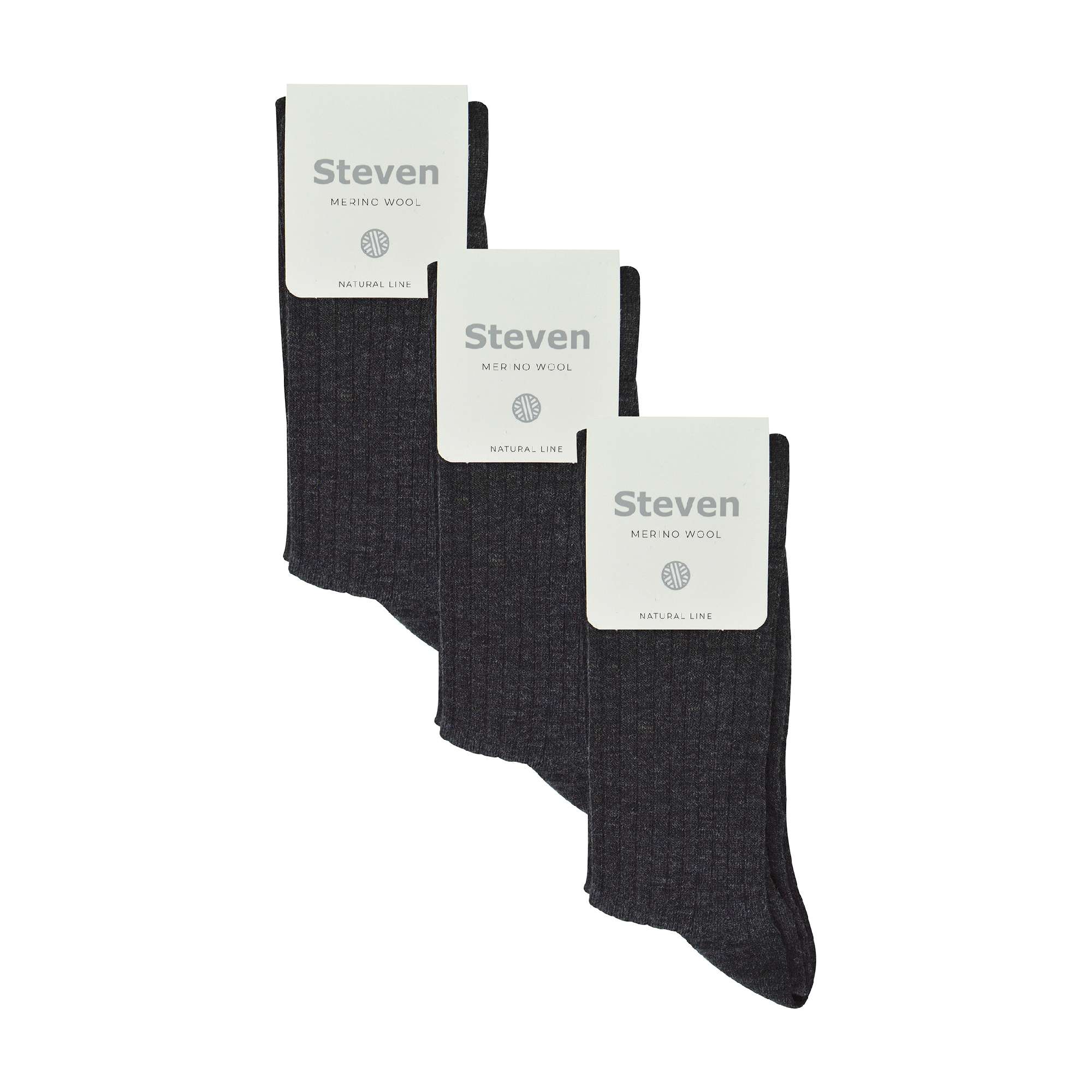 Grey 3 Pairs Soft Merino Wool Socks, Image 5 of 5