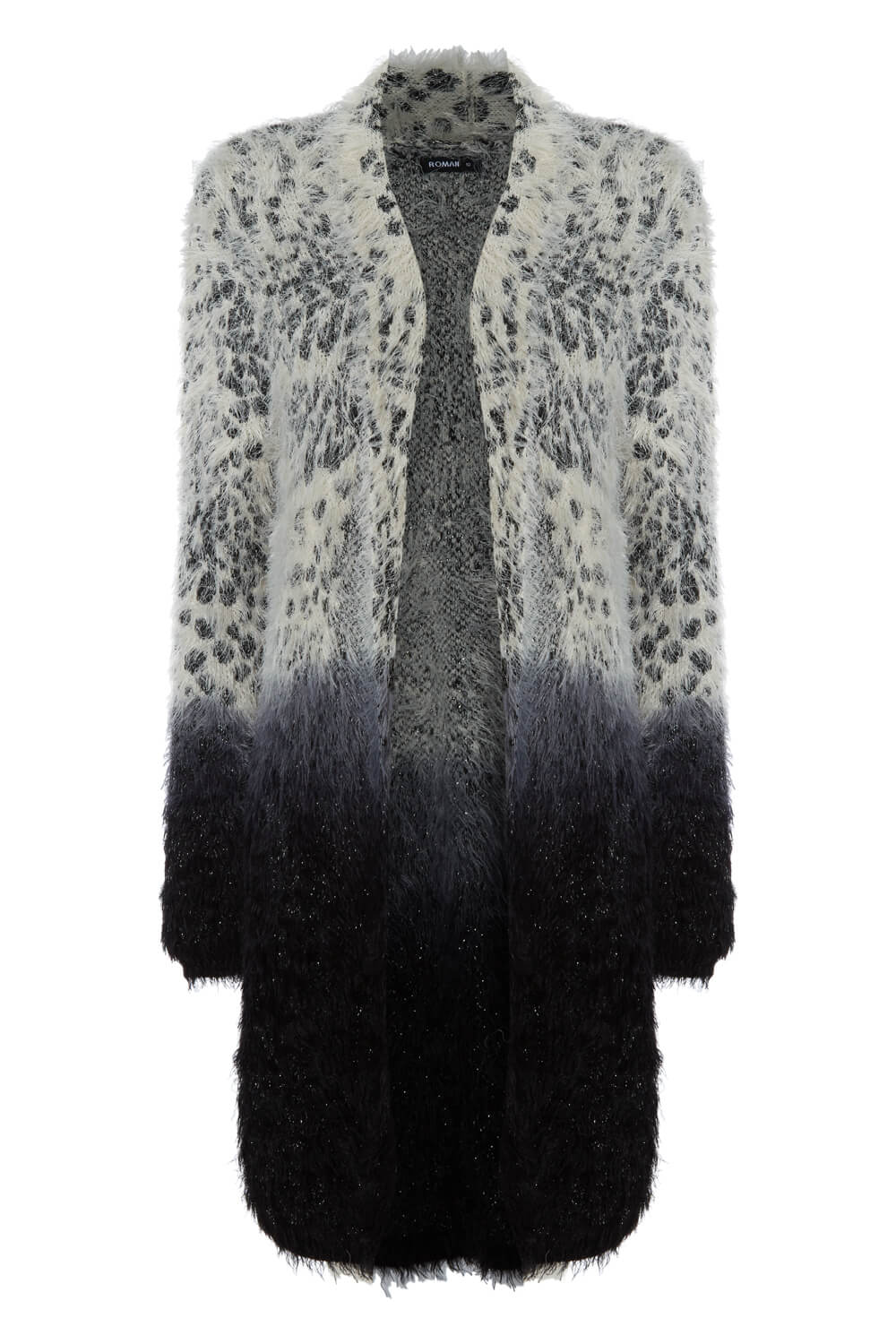 HYFVE Animal Print Snap Down Crop Cardigan
