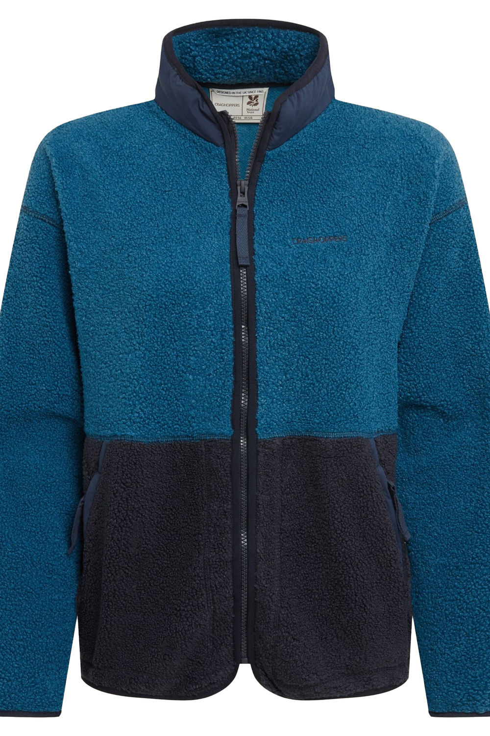 Light Blue National Trust Avens Two Tone Fleece Jacket, Image 1 of 3
