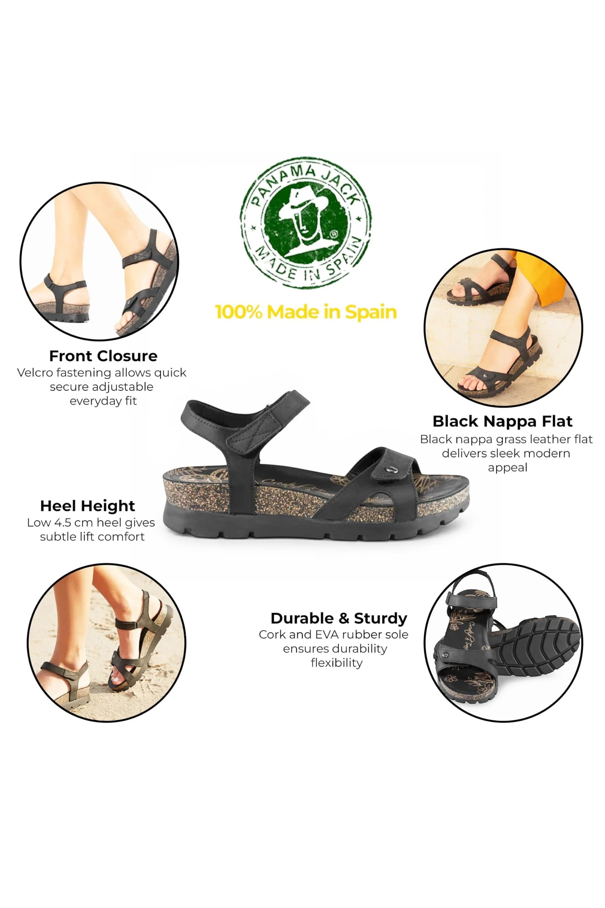 Black Womens Platform Wedge Sandals -Sulia B2, Image 3 of 8