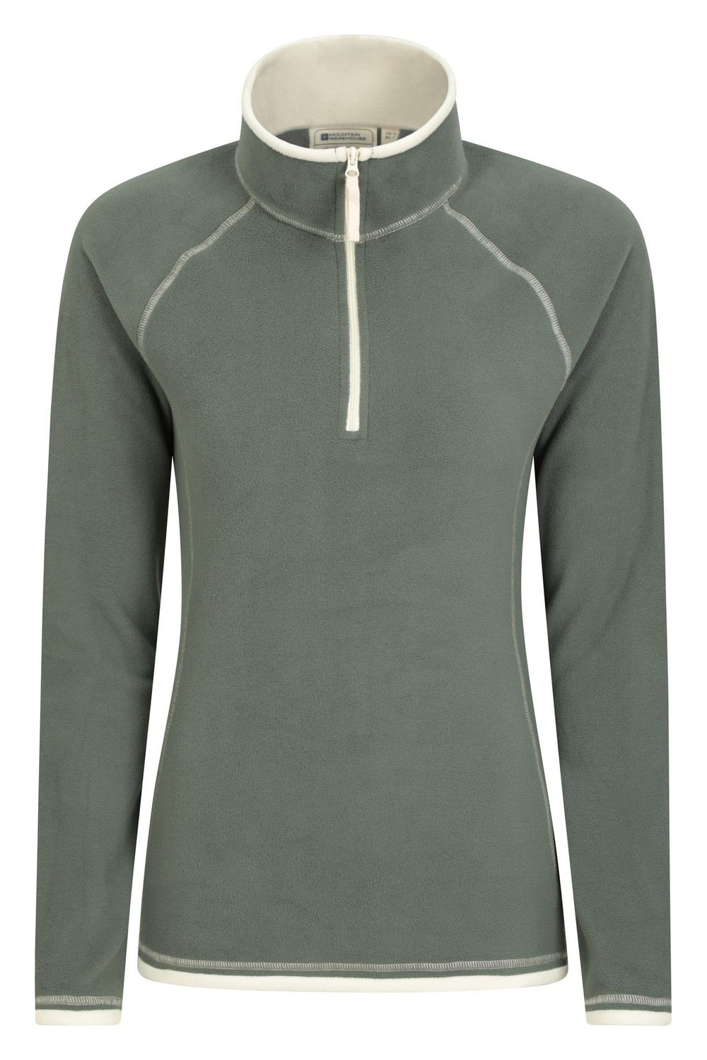 Dark Green Montana Half Zip Fleece Top, Image 2 of 5