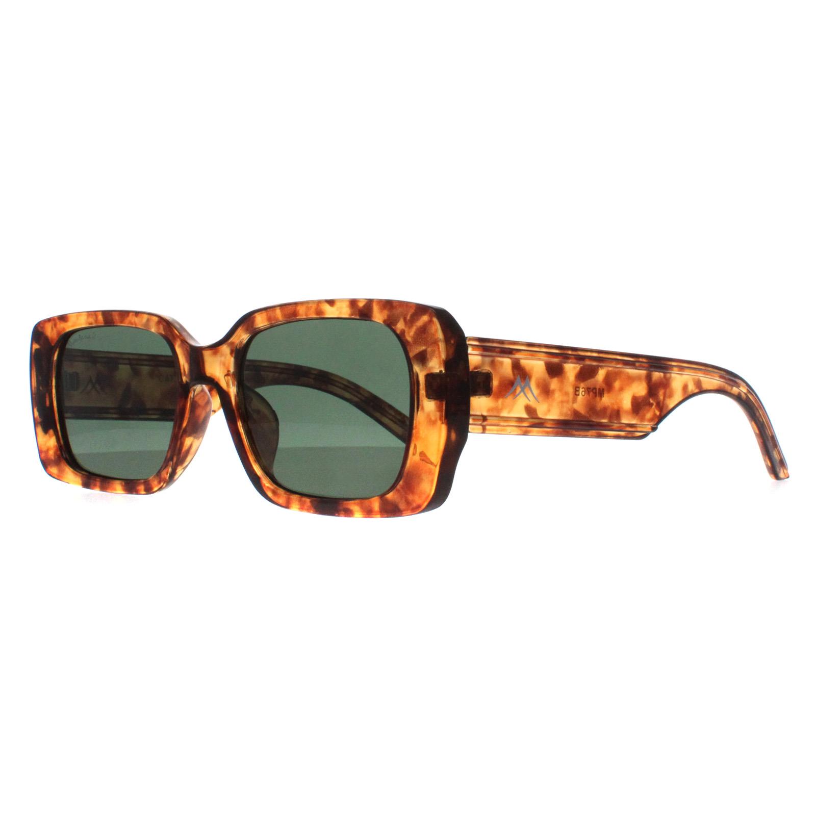 Brown Rectangle Shiny Havana Soft Demi G15 Green Polarized MP76, Image 2 of 4
