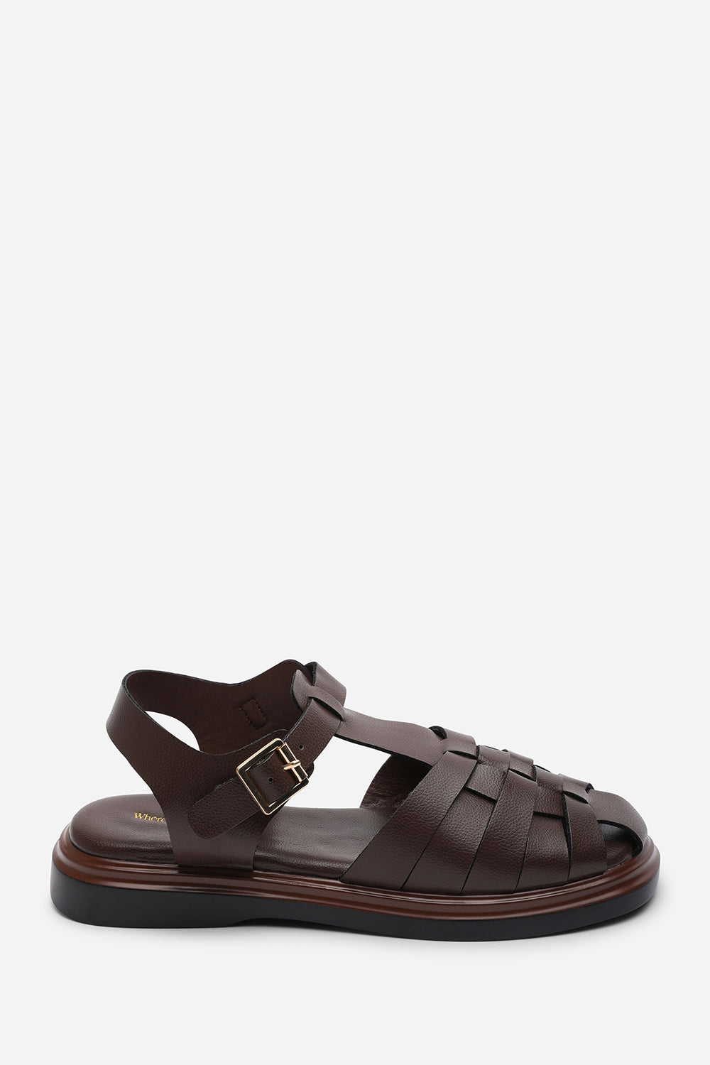 Dark Brown Chime Fisherman Flatform Sandal, Image 2 of 6