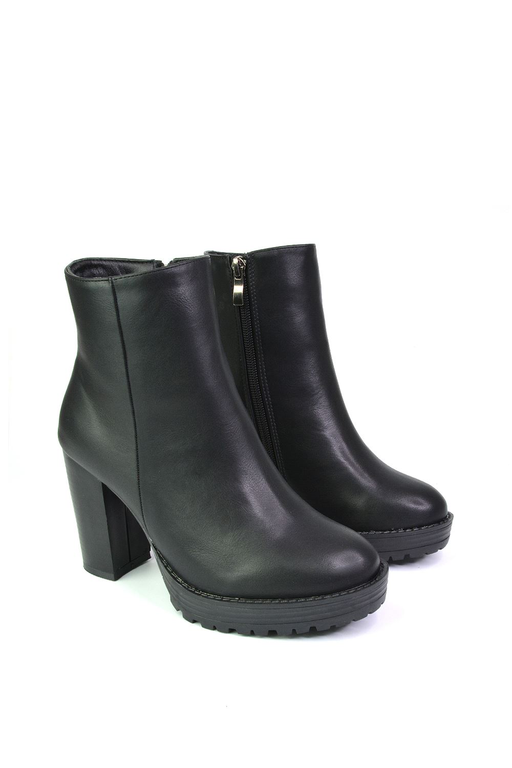 Black 'Cole' Ankle Boots With Platform Heel, Image 4 of 5