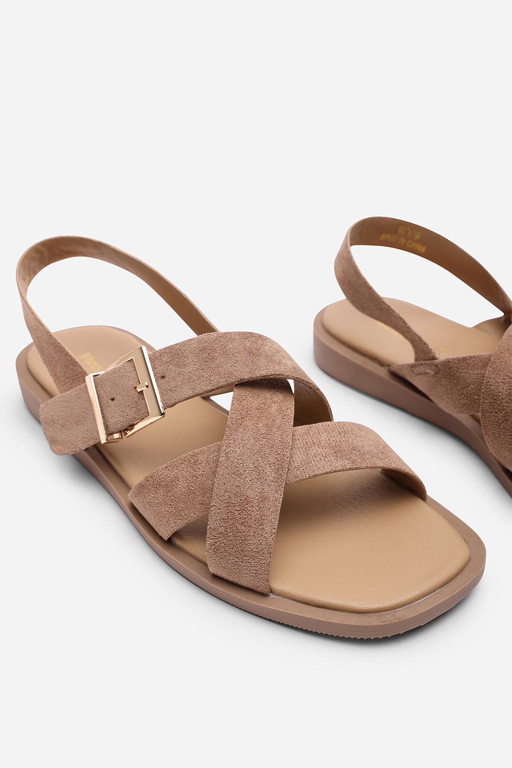 Camel Capri Cross Over Open Toe Sandal, Image 5 of 6