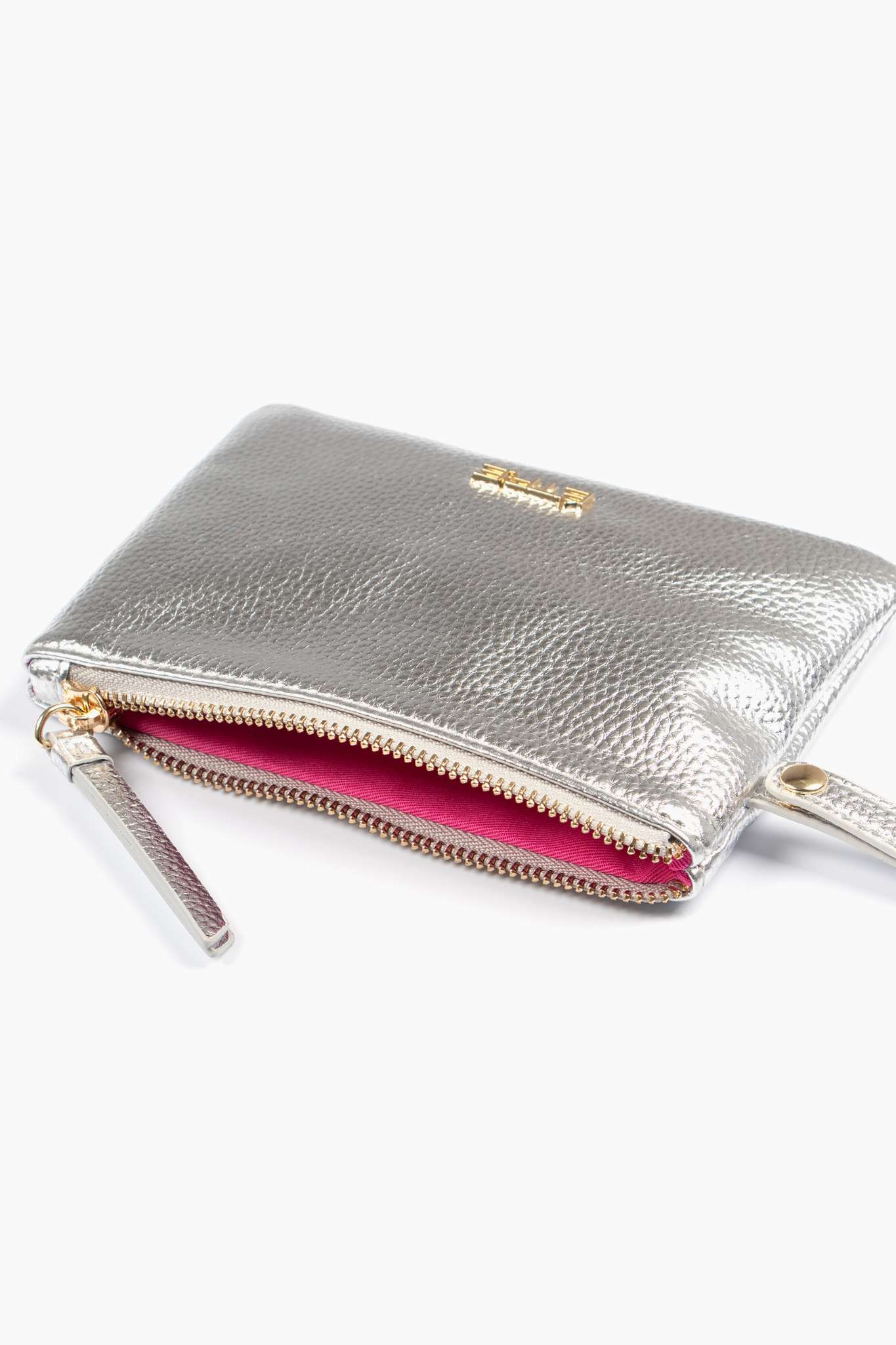 Silver Etre Silver Metallic Faux Leather Wristlet Purse, Image 2 of 2