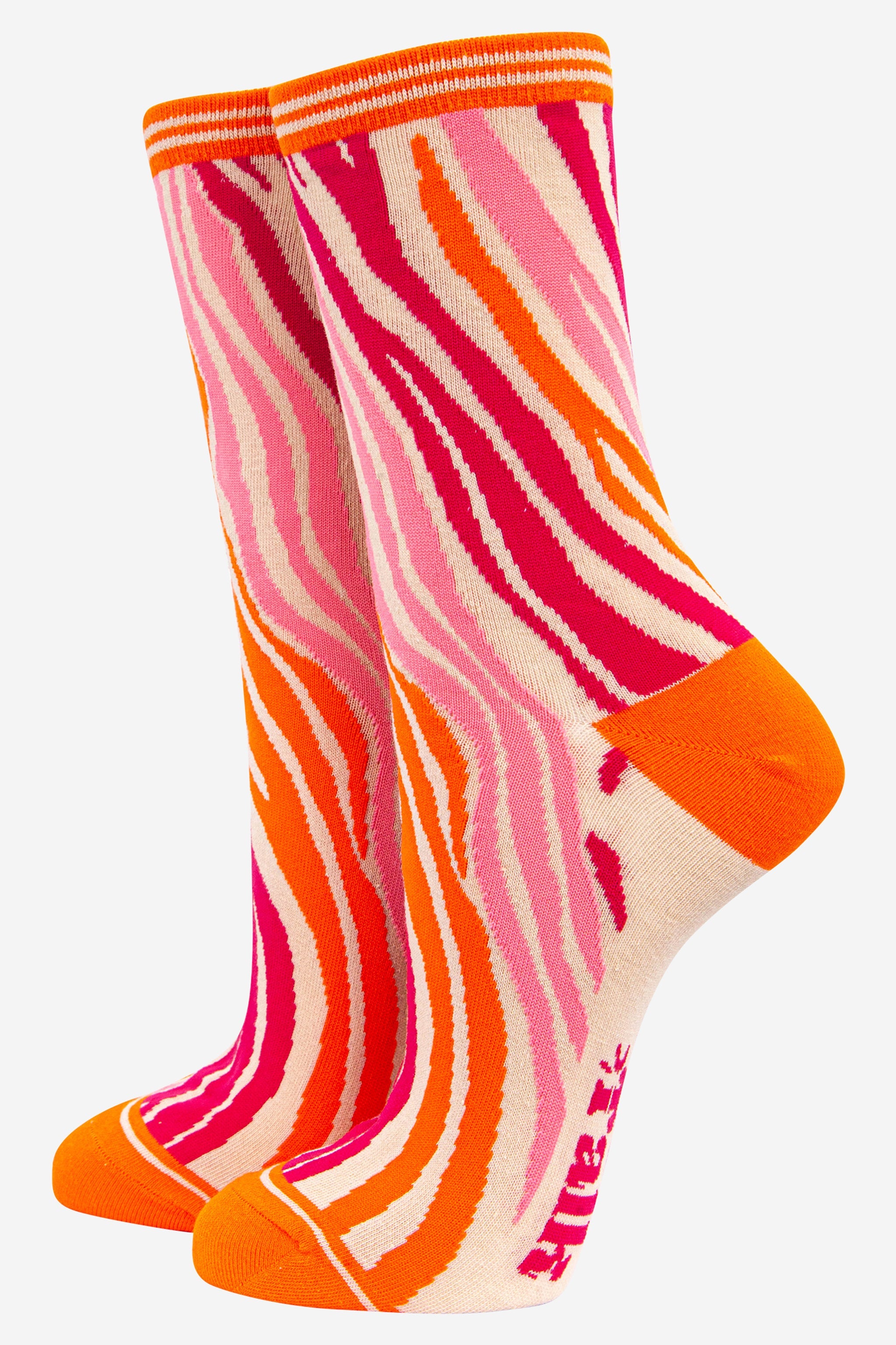 Multi Colourful Zebra Print Bamboo Socks Gift Set Box, Image 3 of 5