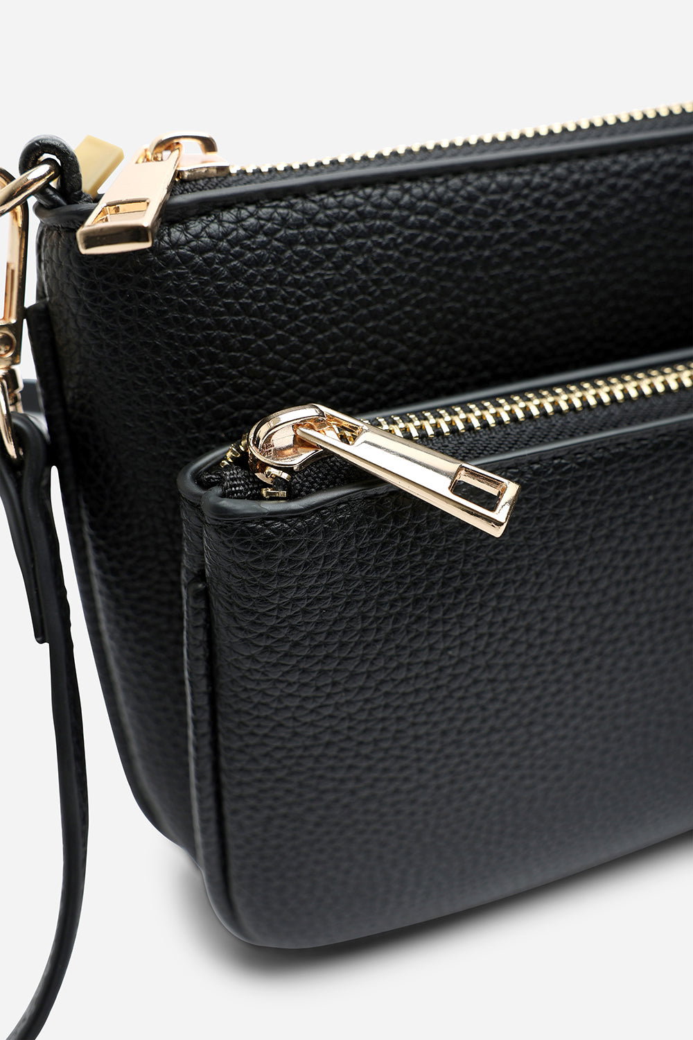 Black Elani Small Double Zip Cross Body Bag, Image 6 of 7