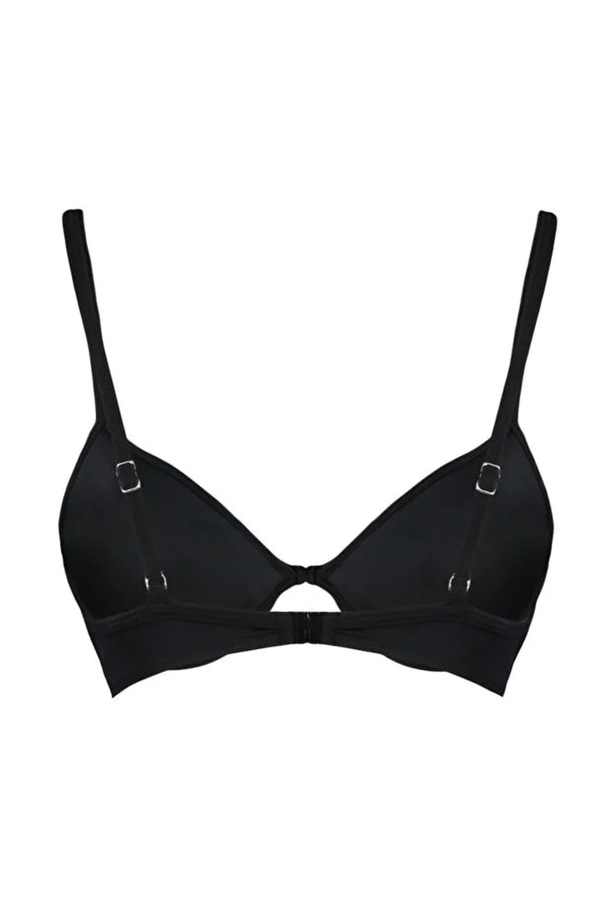 Black WOVCOR Black Bow Detail Padded Balconette Bikini Top, Image 4 of 5