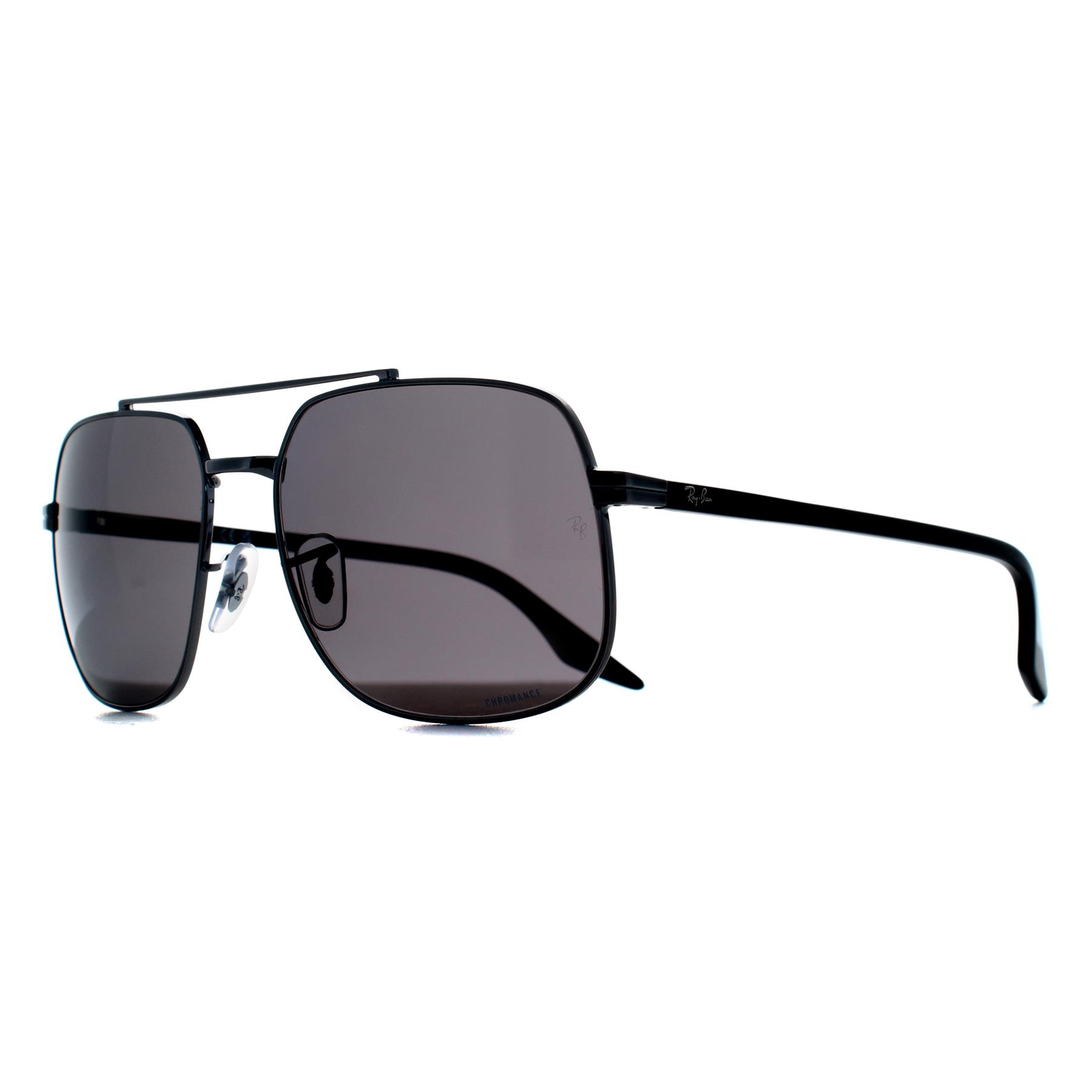 Grey Aviator Gunmetal Dark Grey Chromance Polarized RB3699, Image 2 of 3