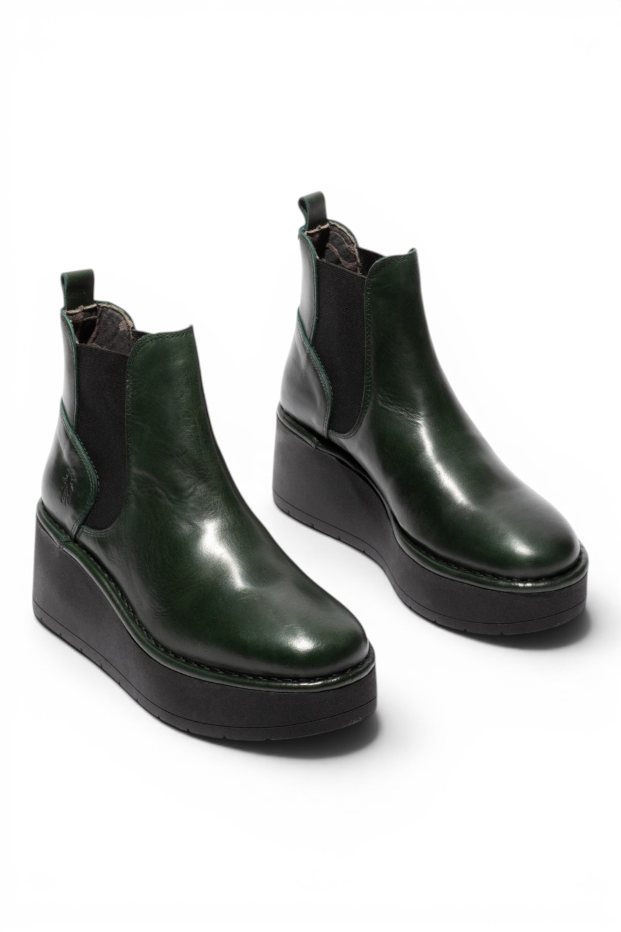 Green Womens MES 2 Calf Leather Zip Boots, Image 2 of 5