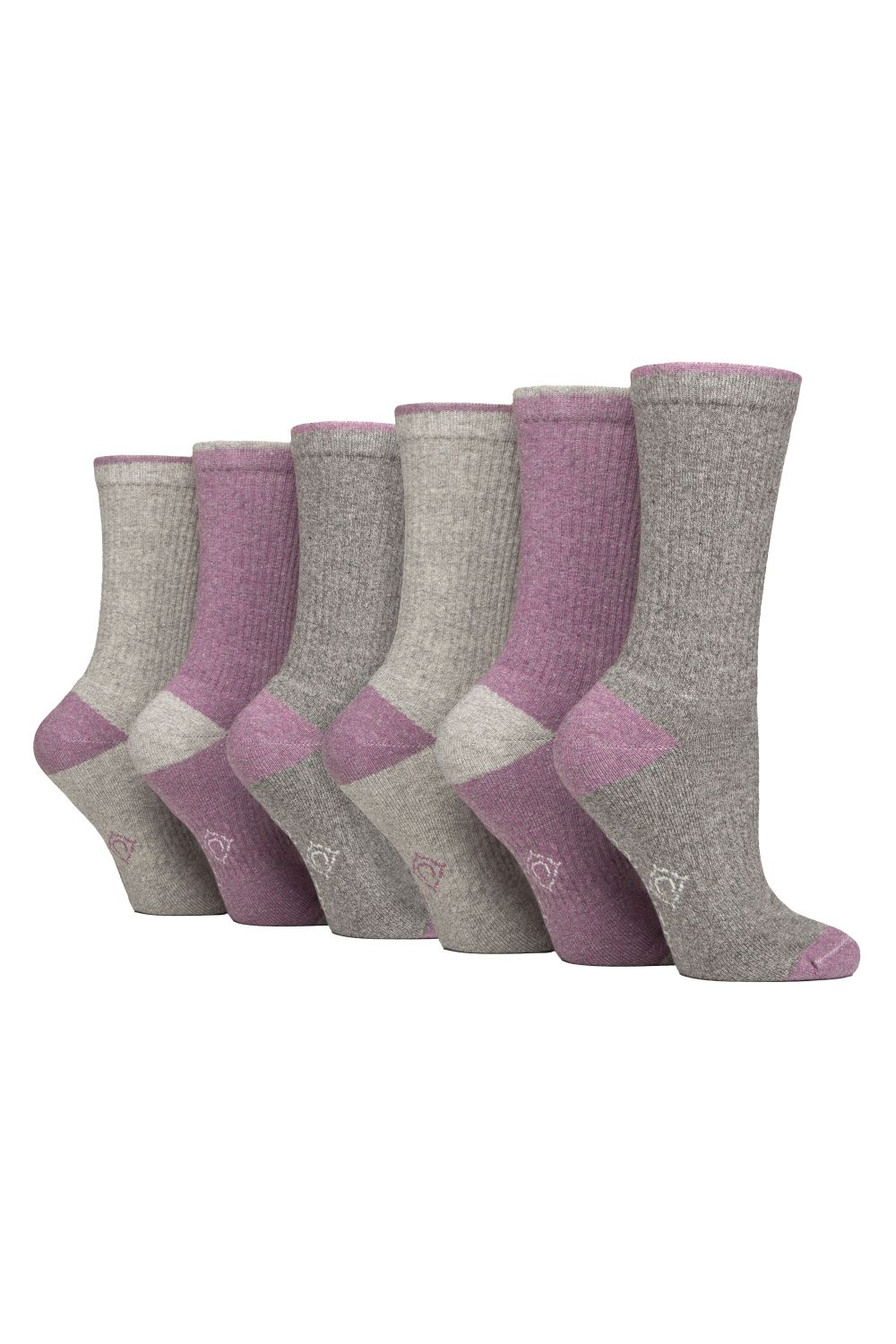 Grey 6 Pairs Water Repellent Hiking Socks, Image 1 of 3