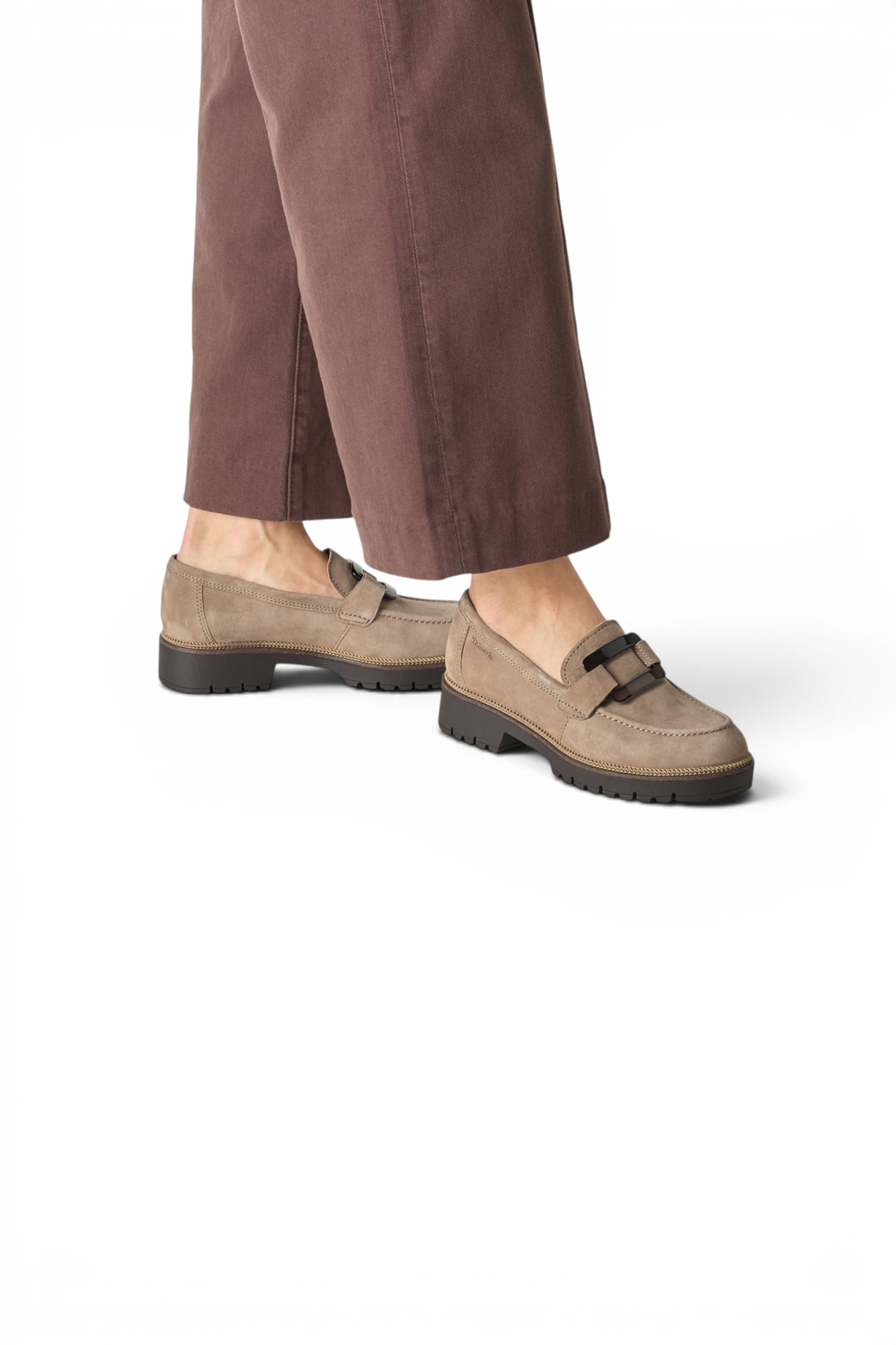 Beige Suede Leather Loafer Casual Shoes, Image 6 of 8