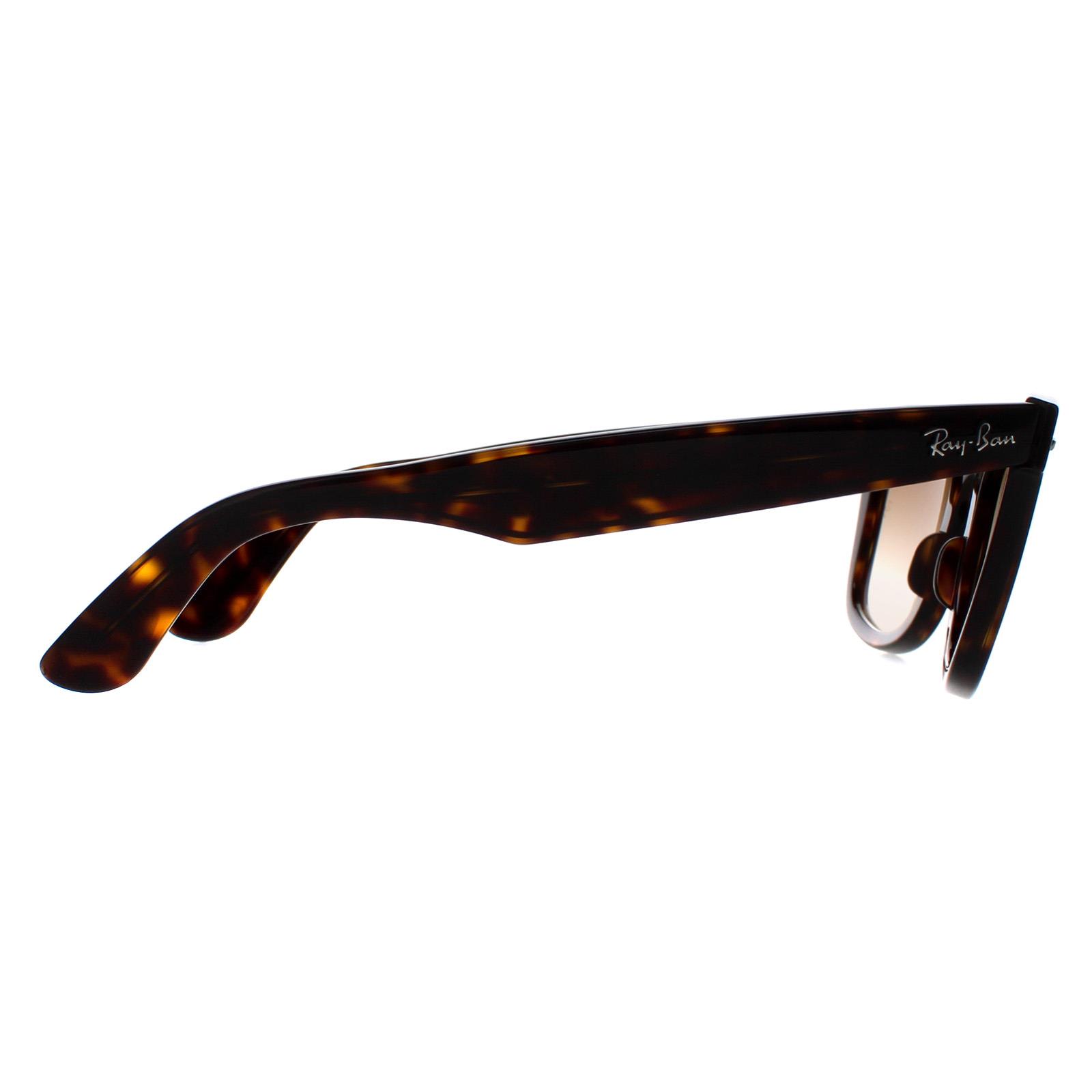 Brown Ray-Ban Brown Rectangle Havana Brown Gradient Sunglasses, Image 4 of 6