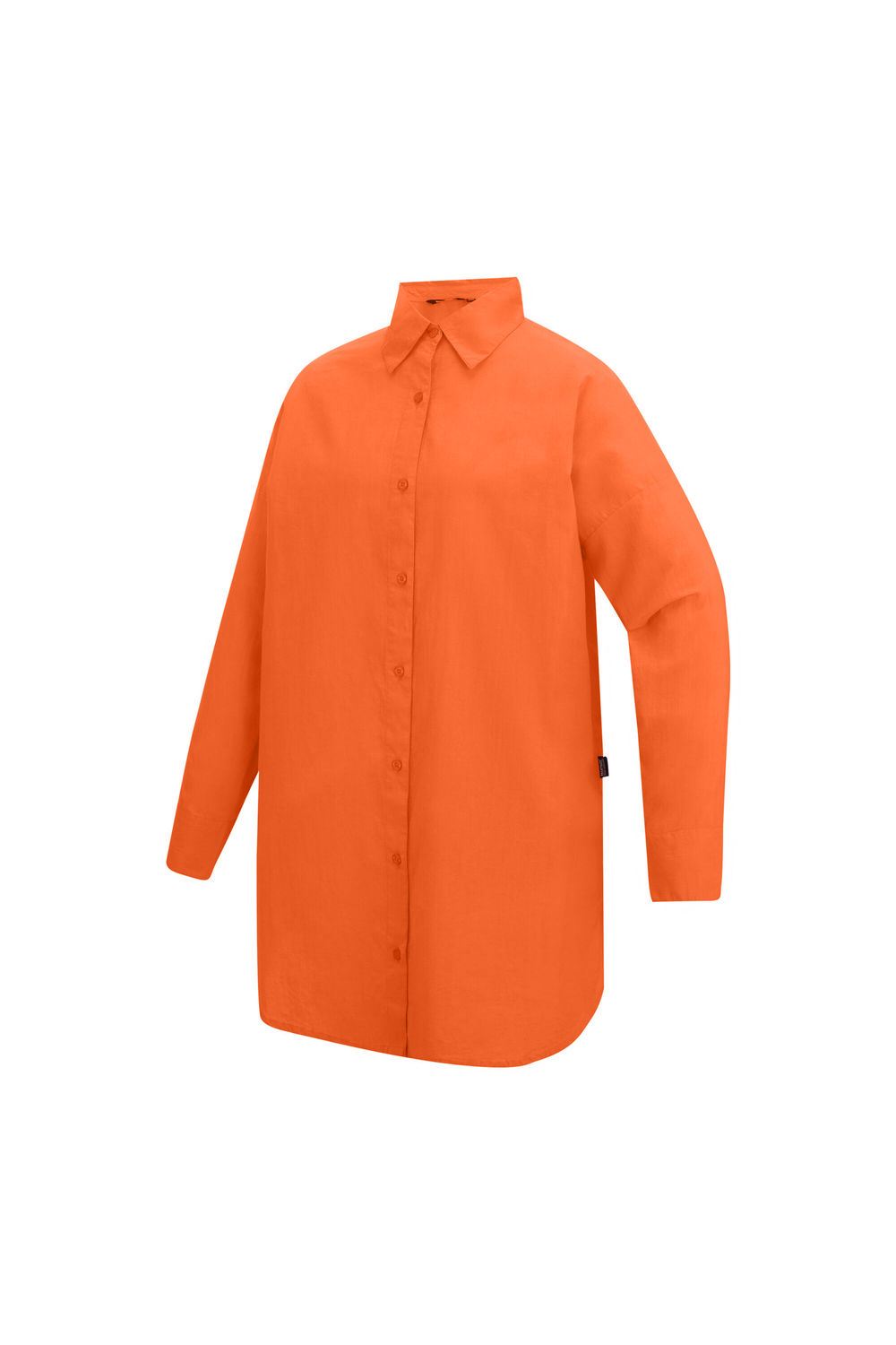 Orange Prena Cover Up Plain Beach Shirt, Image 4 of 5