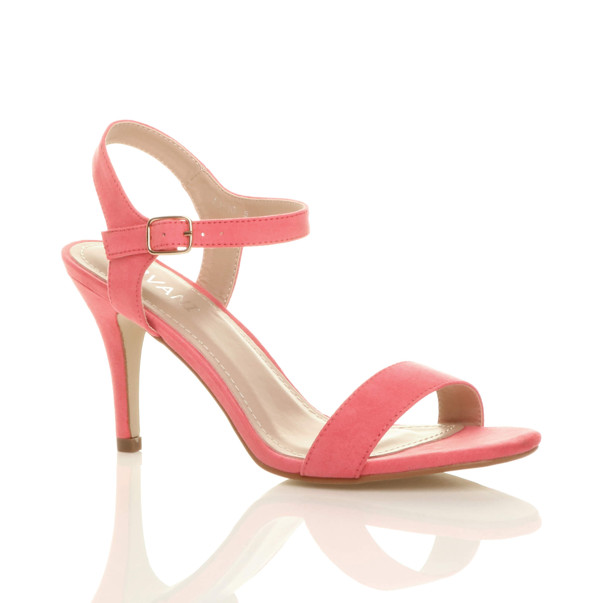 Purple Barely There Strappy High Heeled Sandals