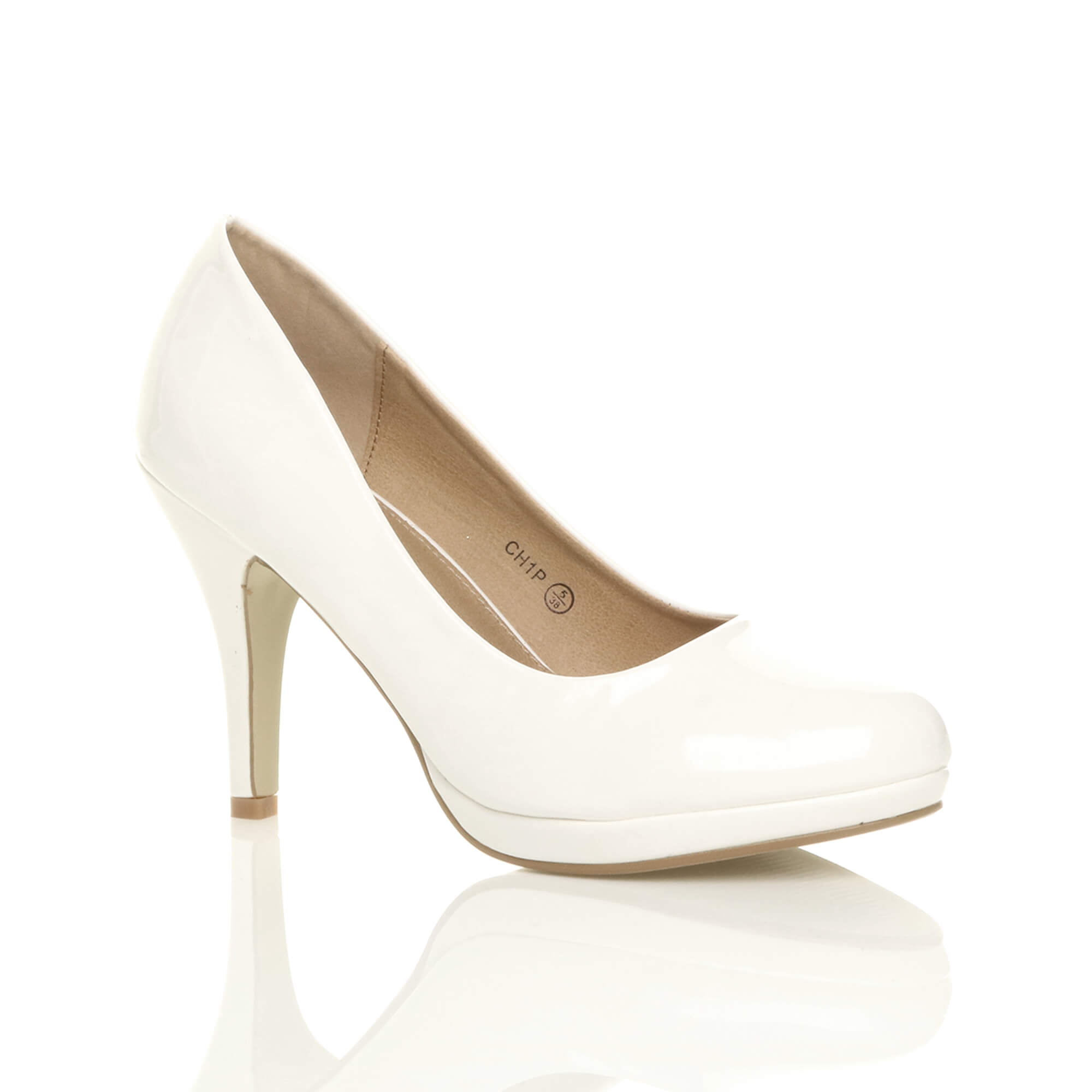 Black High Heel Court Shoes