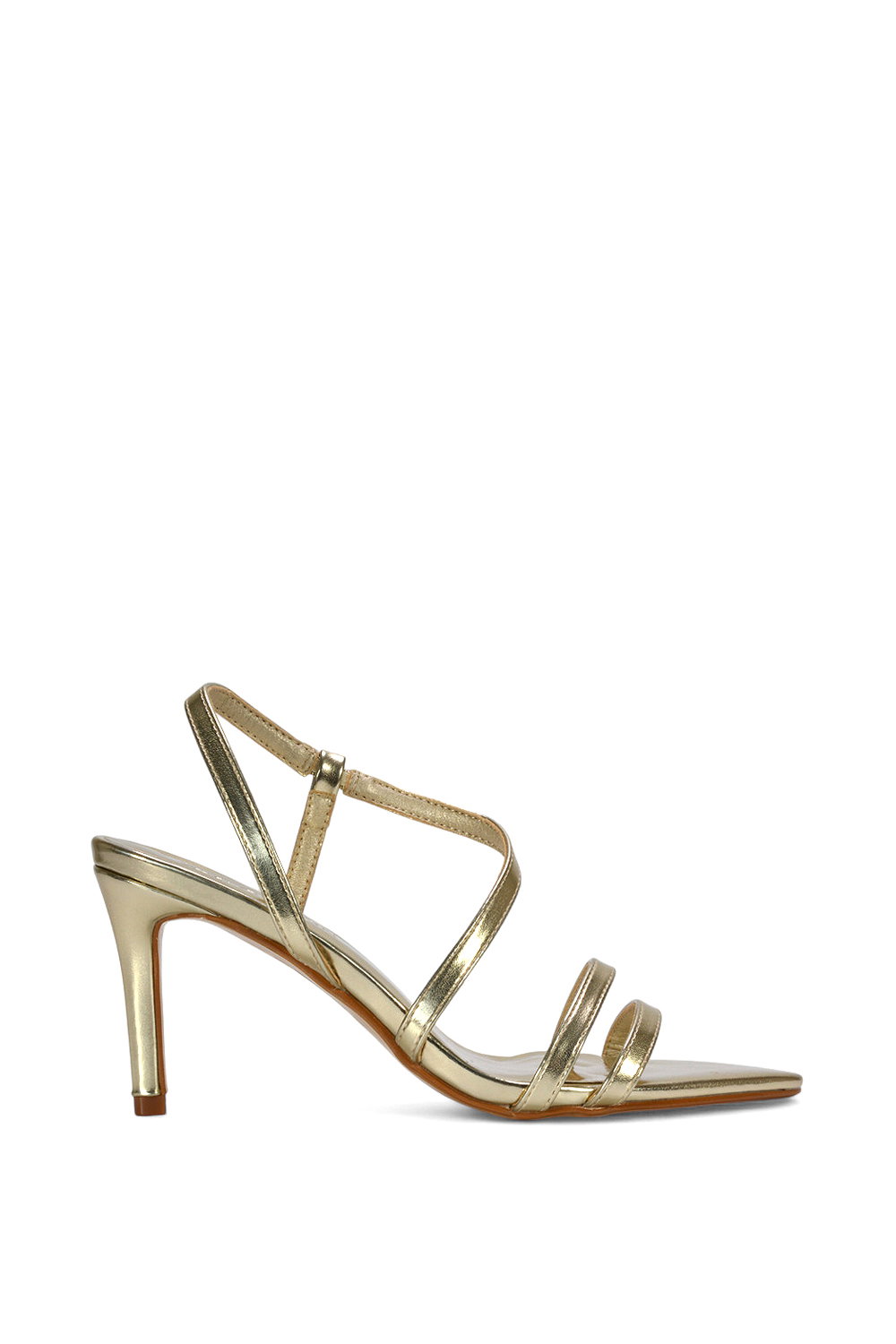 Black 'Theodora' Strappy Pointed Toe Stiletto Heel Sandal Shoes