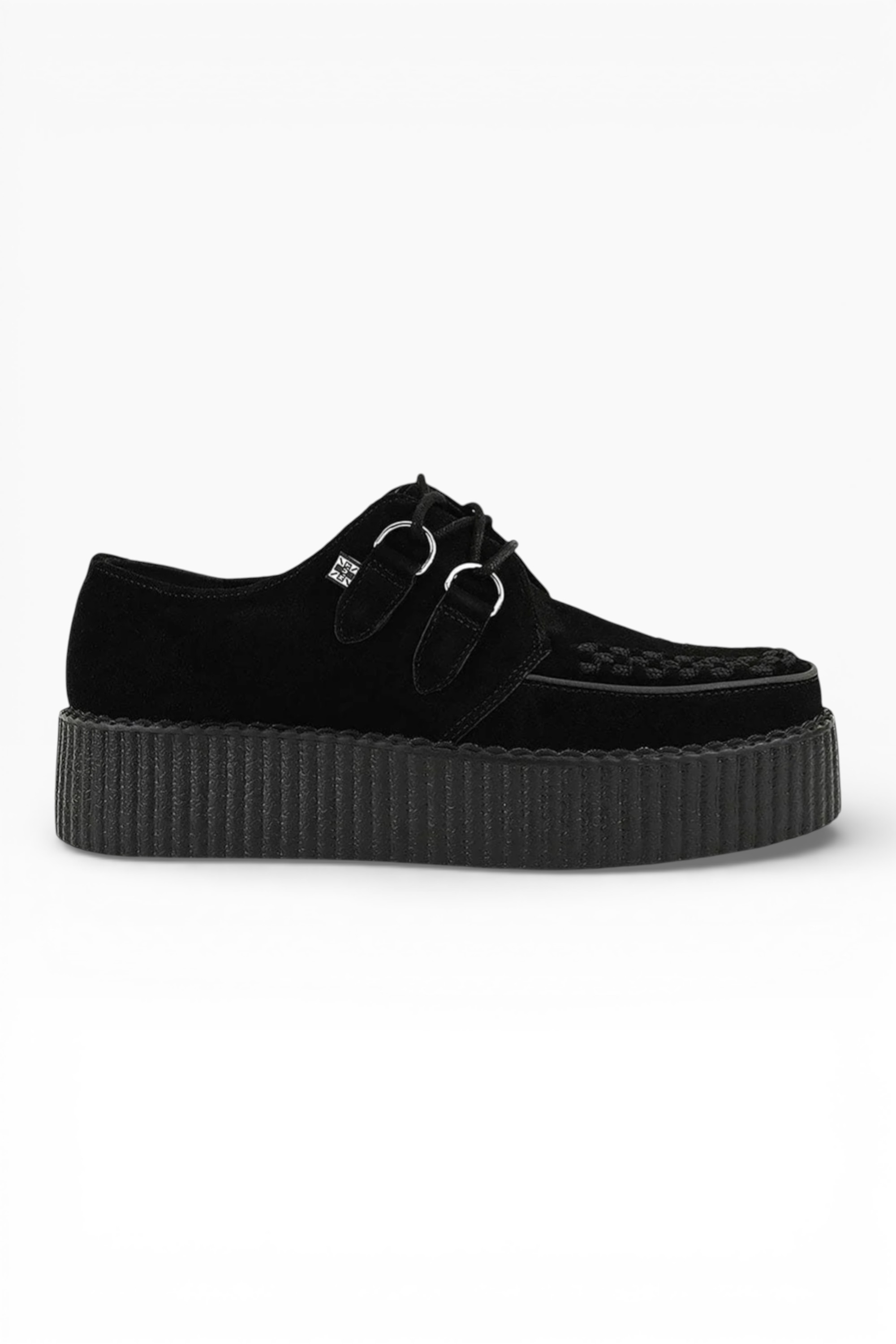 Black TUK Footwear Black Viva High Creeper Goth Shoes - AV7757, Image 1 of 7