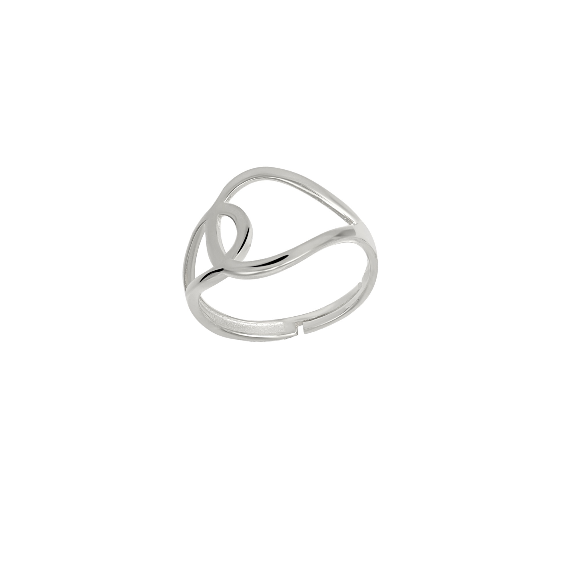 Silver Intercepting Circles Sterling Silver Statement Signature Ring, Image 1 of 4