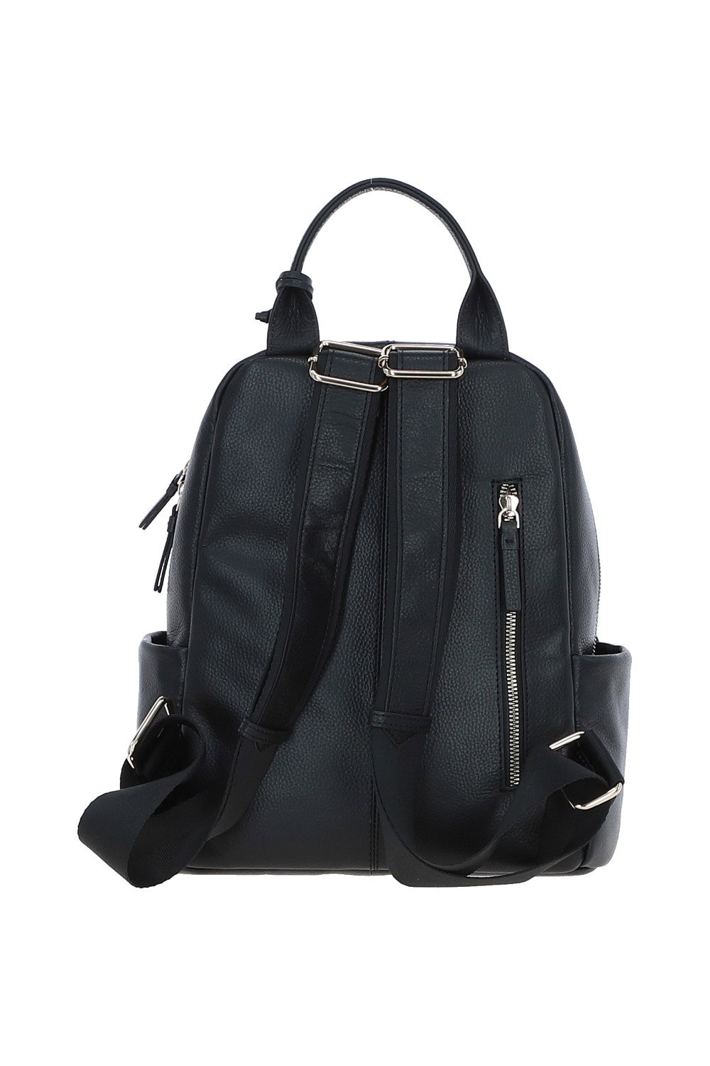 Black 'Lusso Legato' Real Leather Backpack, Image 3 of 4