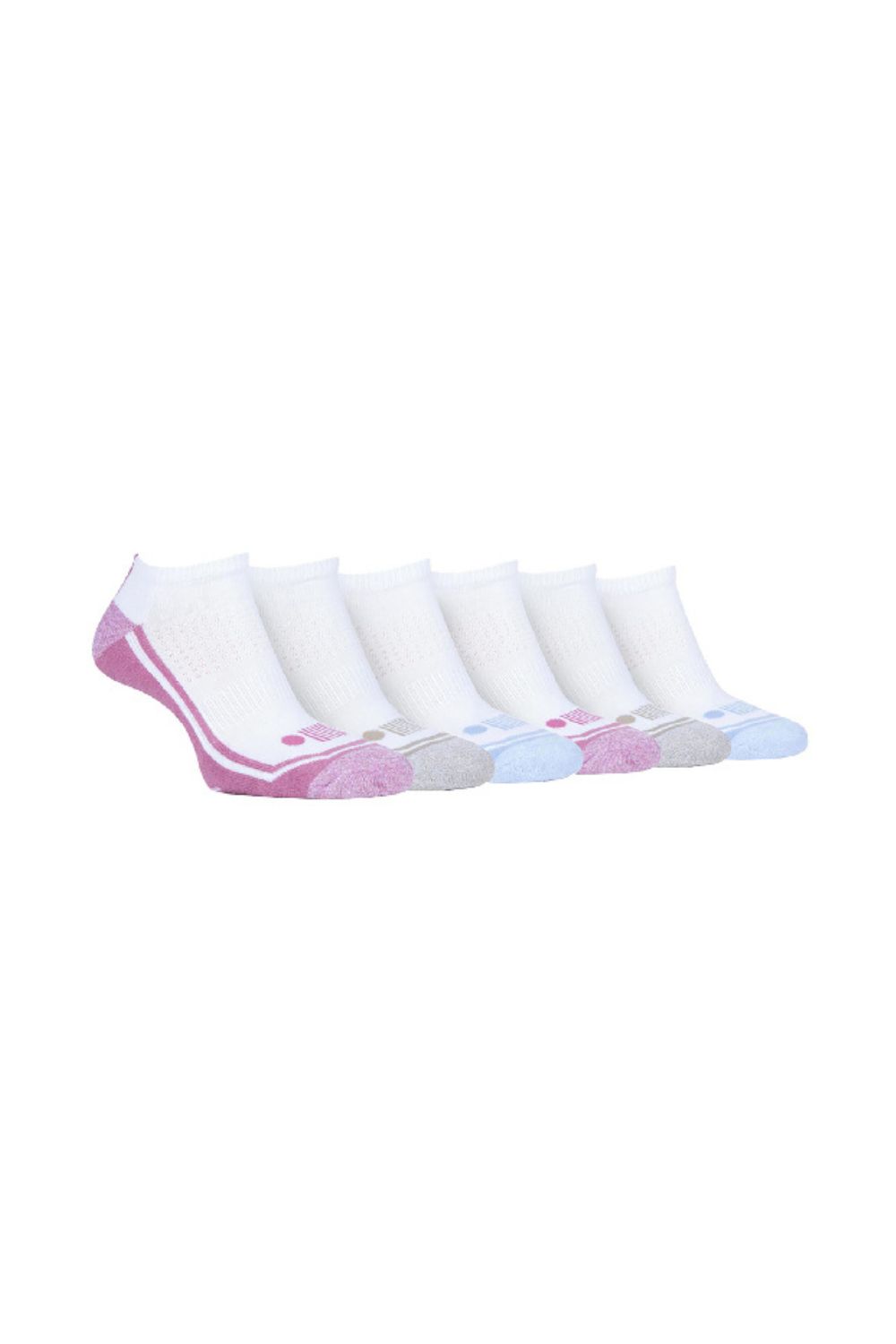 Crystal 6 Pack Low Cut Trainer Gym Socks, Image 1 of 3