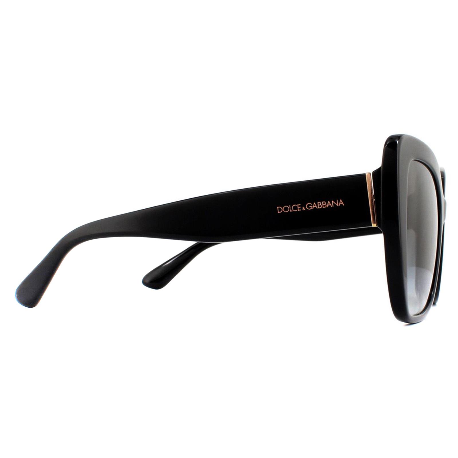 Black Dolce and Gabbana Black Cat Eye Black Grey Gradient Sunglasses, Image 4 of 6