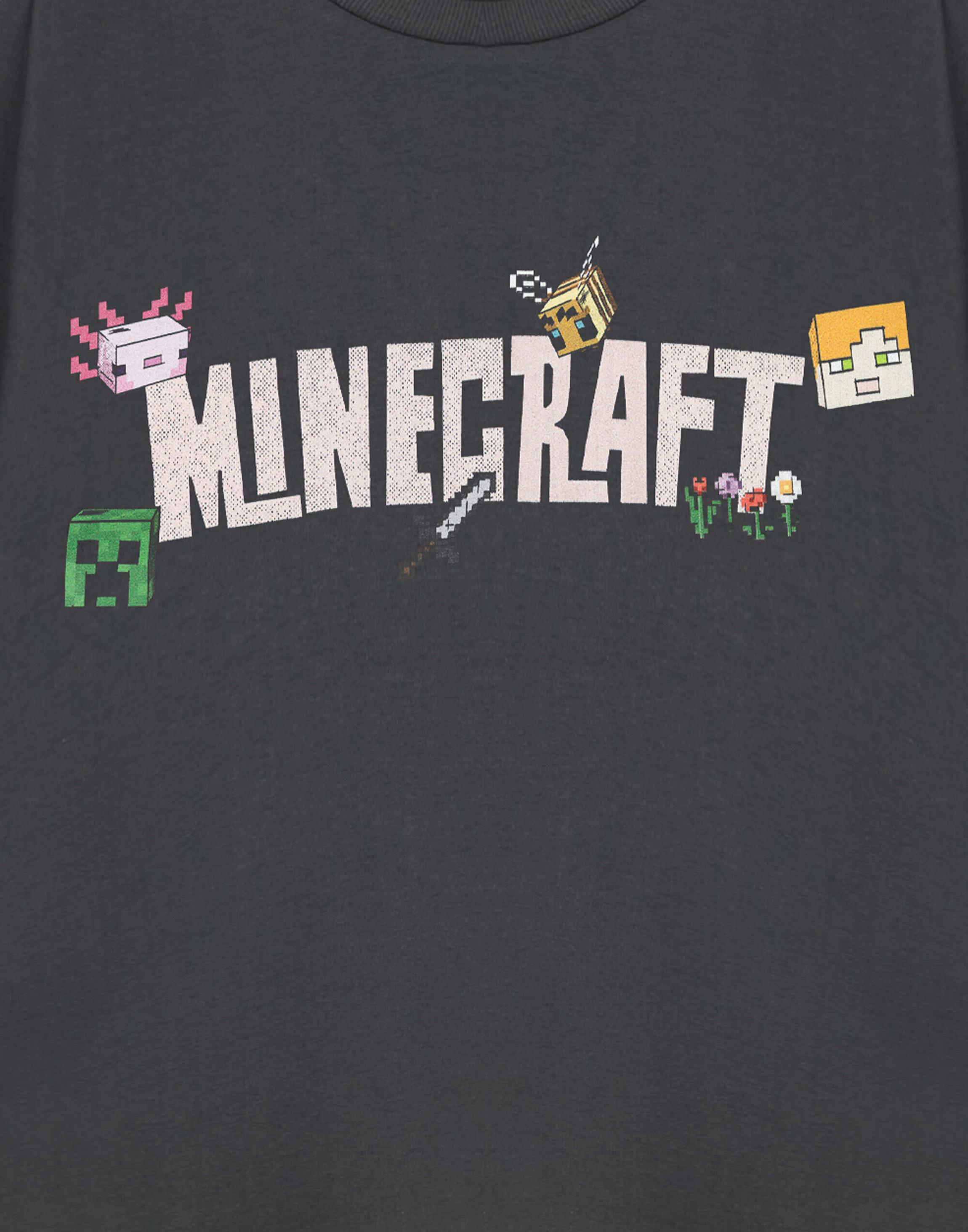 Charcoal Minecraft Logo T-Shirt, Image 3 of 3