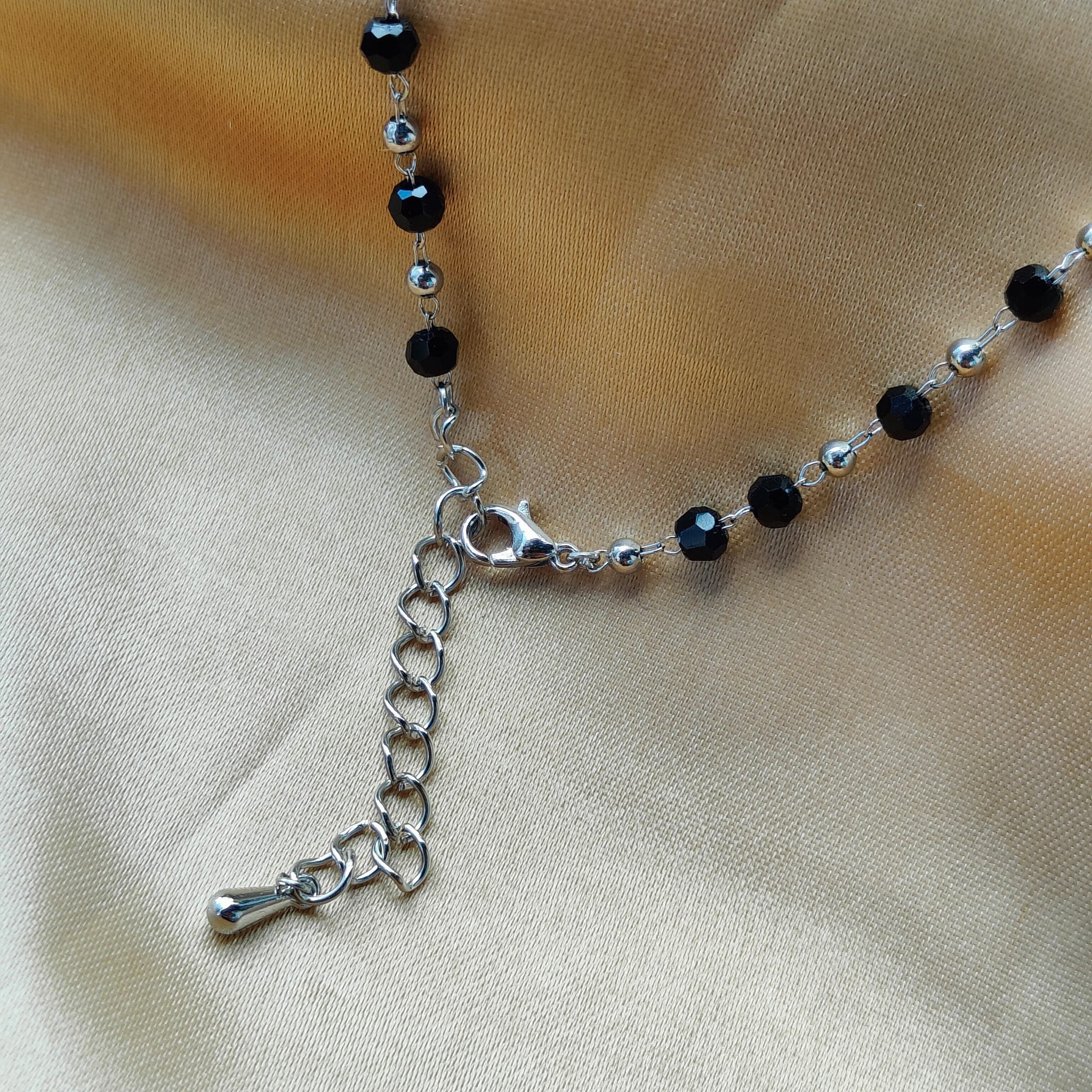 Gold Crystal Beads Mangalsutra Nazaria Bracelet, Image 3 of 3